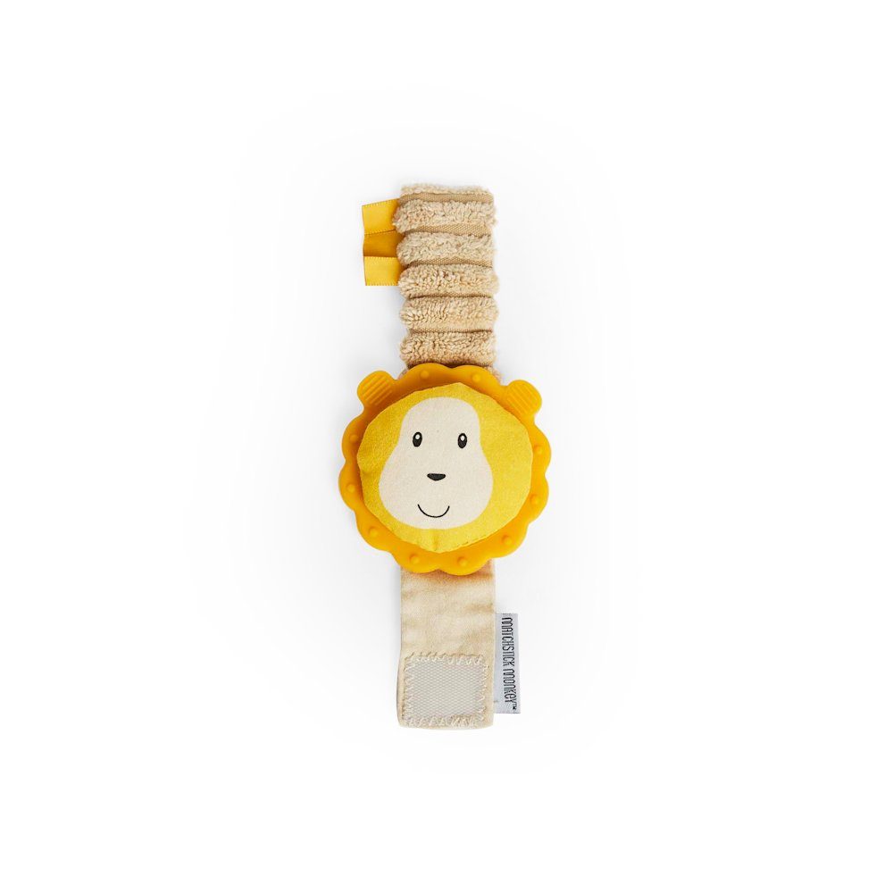 Matchstick Monkey Beißring Matchstick Monkey Beißring / Zahnungshilfe für Handgelenk Ludo Löwe, ein Cord-Plüschband und eine kaubaren Silikonmähne und Klettverschluss