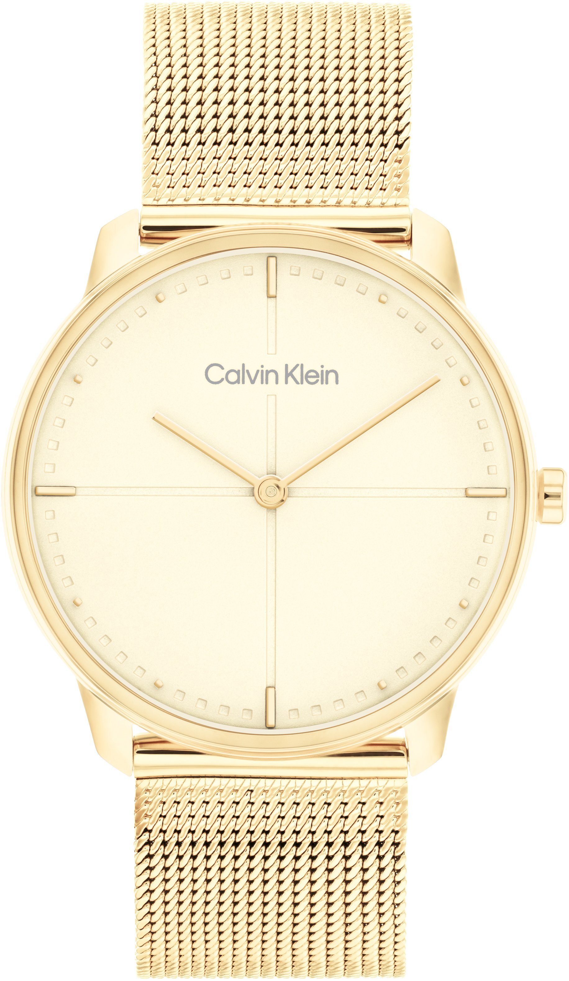 Calvin Klein Quarzuhr ICONIC 35 mm, 25200159, Armbanduhr, Damenuhr, Mineralglas, IP-Beschichtung
