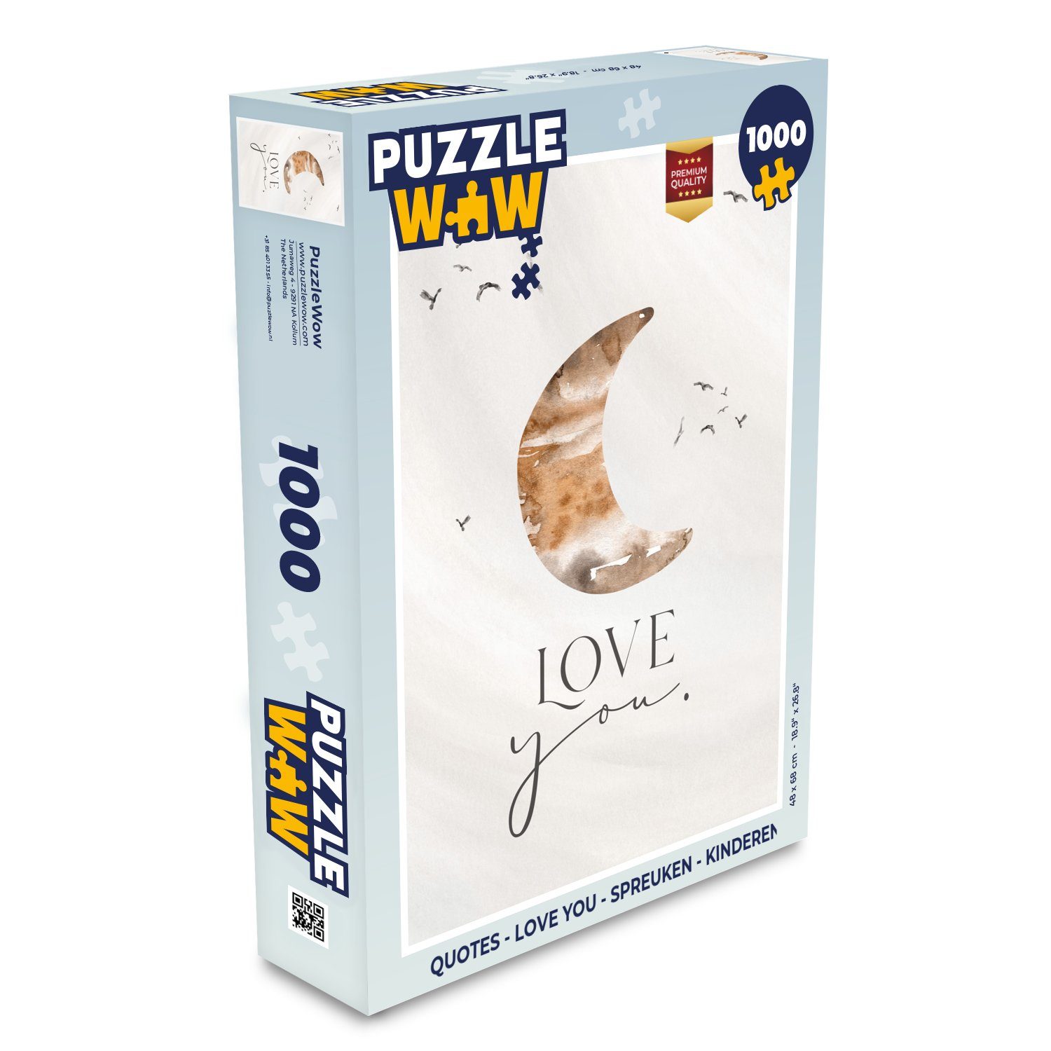 MuchoWow Puzzle Zitate Sprichwörter Kinder Liebe dich Jungen