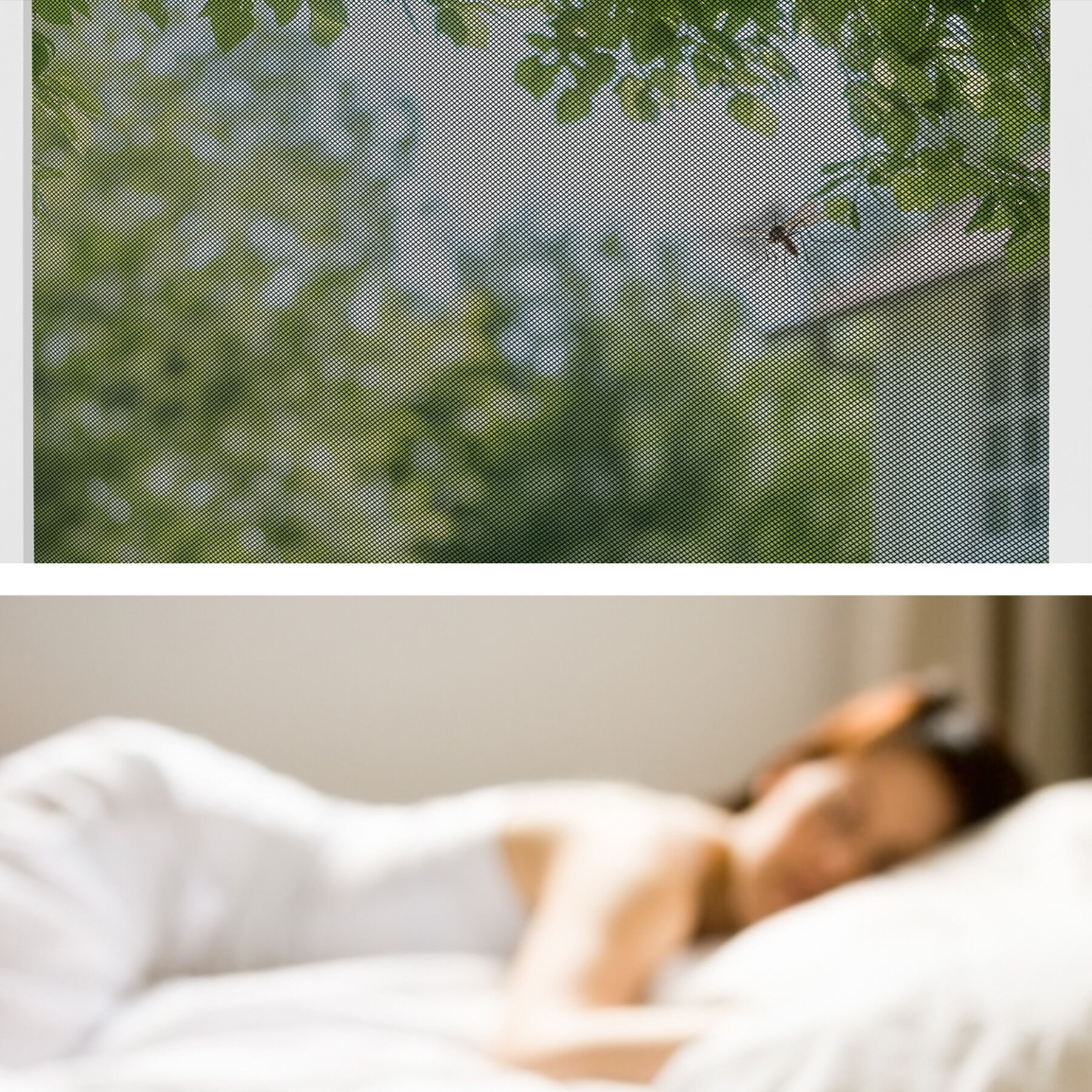 tectake Insektenschutz-Fensterrahmen Fliegengitter mit Aluminiumrahmen ohne Bohren und Schrauben, (Mückenschutz, für Fenster in weiß), wetter- und UV-beständig, kürzbar, licht- und luftdurchlässig