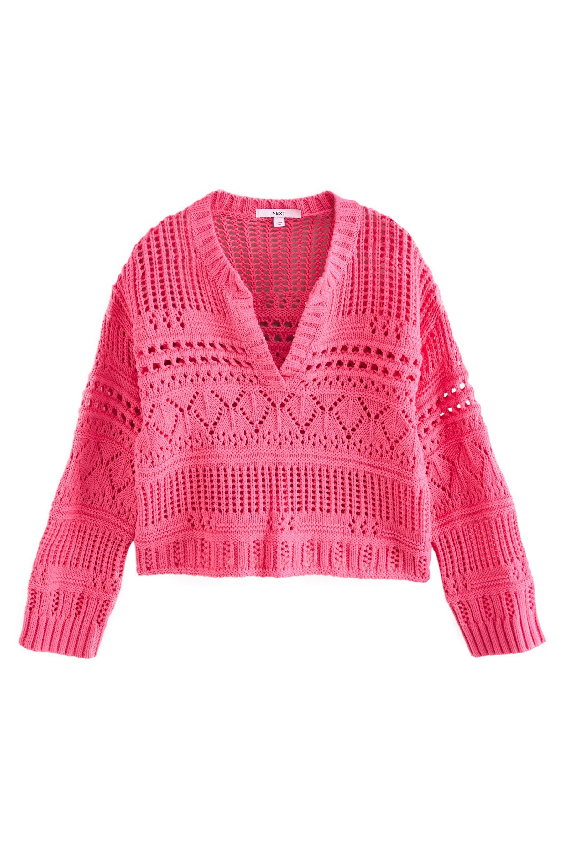 Next V-Ausschnitt-Pullover Langarm-Pullover mit V-Ausschnitt und Baumwolle günstig online kaufen