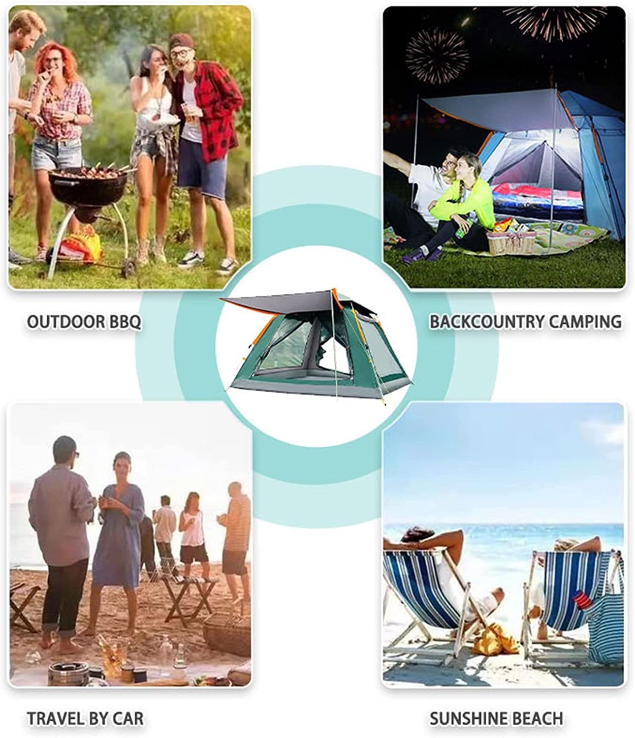 2 Personen Zelt Wasserdicht - Ultraleichtes Campingzelt Zum Selbstaufbau