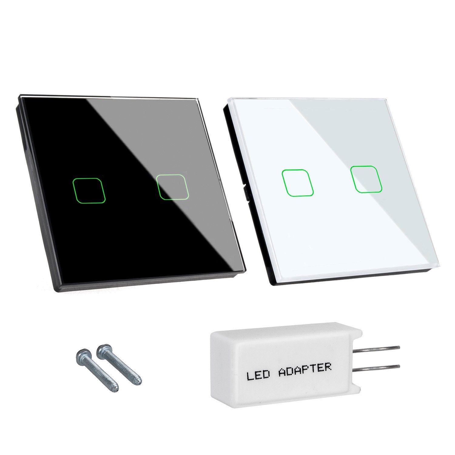 Maclean Lichtschalter, Wechselschalter mit Touch-Steuerung; inkl. LED-Adapter