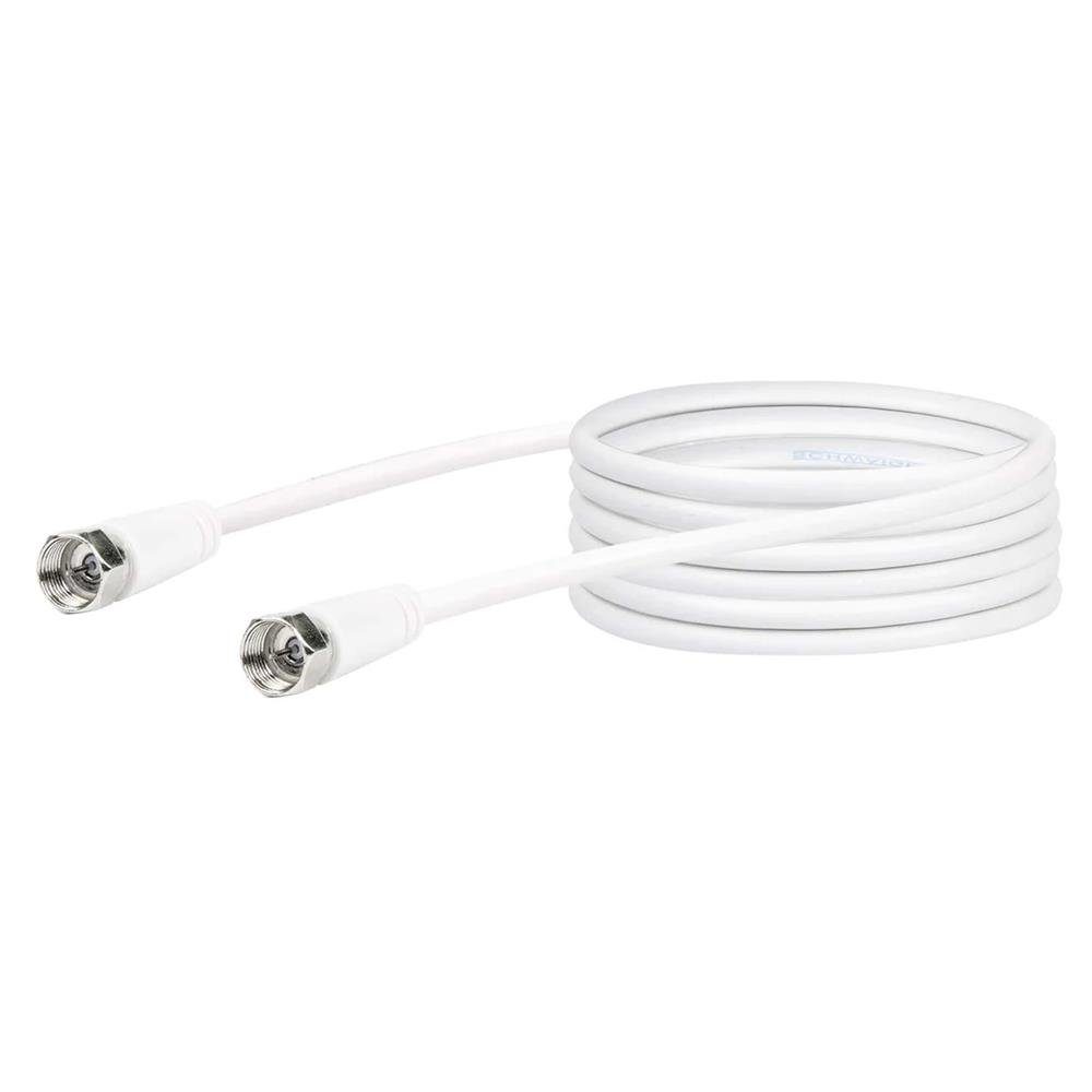 Schwaiger KVC150532 SAT-Kabel, SAT-Anschlusskabel 75 dB 2-fach Abschirmung 15 m Weiß