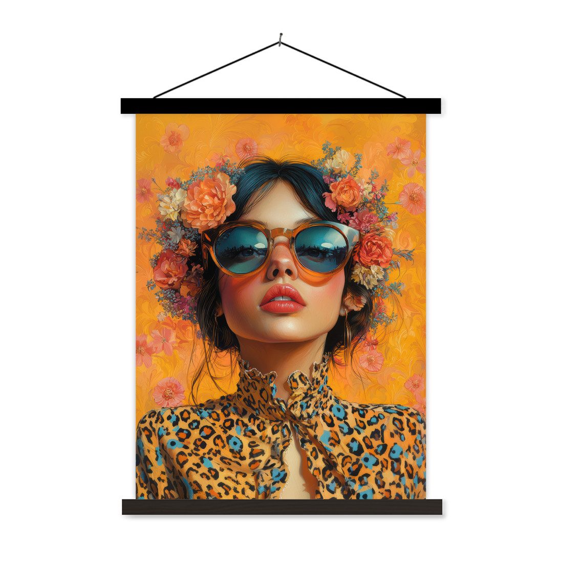 MuchoWow Poster Frau - Blumen - günstig online kaufen