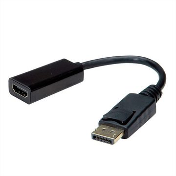 VALUE DisplayPort-HDMI Adapter, DP ST - HDMI BU Audio- & Video-Adapter DisplayPort Männlich (Stecker) zu HDMI Typ A Weiblich (Buchse), 15.0 cm