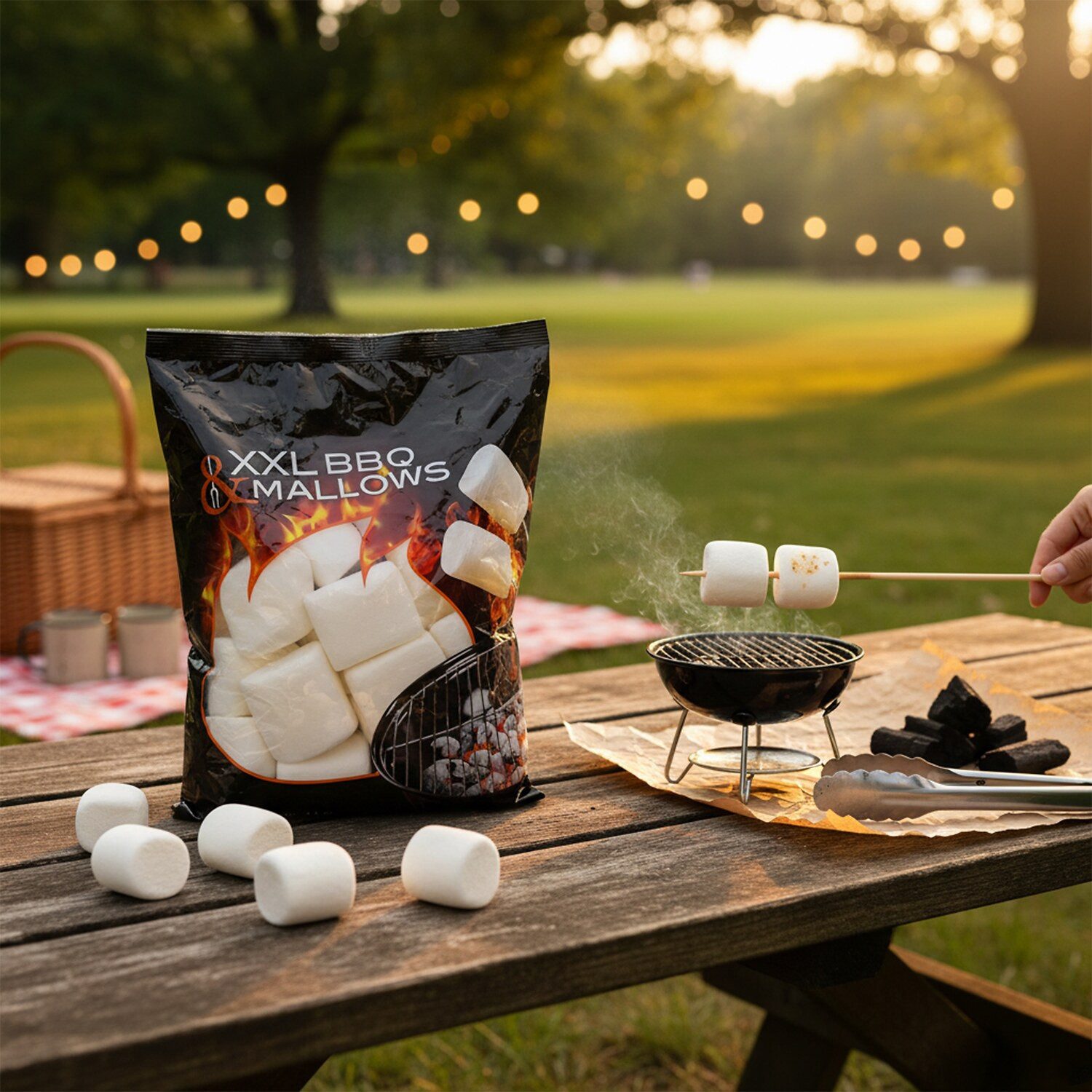 Süßigkeit, 1 x 400 g, XXL BBQ Marshmallows