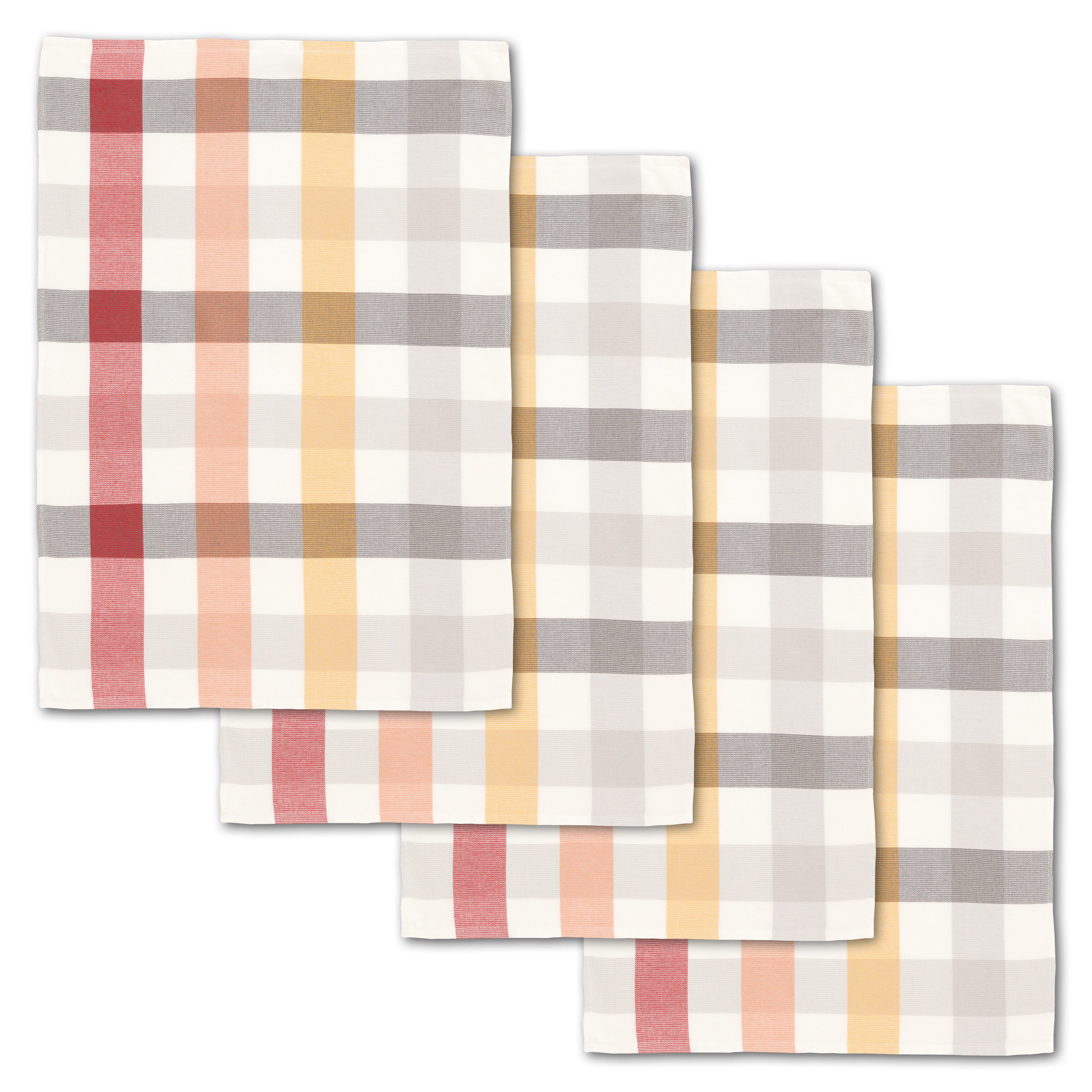 Dyckhoff Geschirrtuch MULTIDRY, (Set, 4-tlg), in hochwertiger Doubleface Qualität