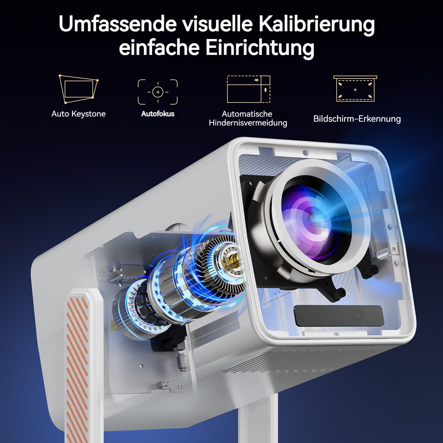 XNANO HM103 Projektor, Android 13, Full HD 1080P, 230 ANSI, WiFi, BT5.2 Mini-Beamer (230 lm, 1000:1, 1920 x 1080 px, Autofokus, Weltmeisterschaft jederzeit und überall anschauen)