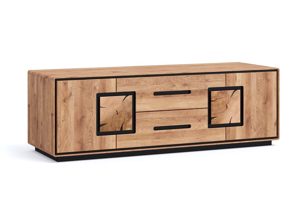 Main Möbel TV-Board TV Element Lowboard 2 Schubkasten 165x54cm Wildeiche Zarah