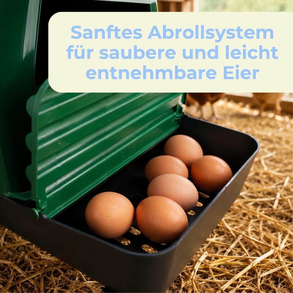 GarPet Vogelkäfig Legenester für Hühner mit Füßen Legenest Kunststoff Abrollnest Hühner