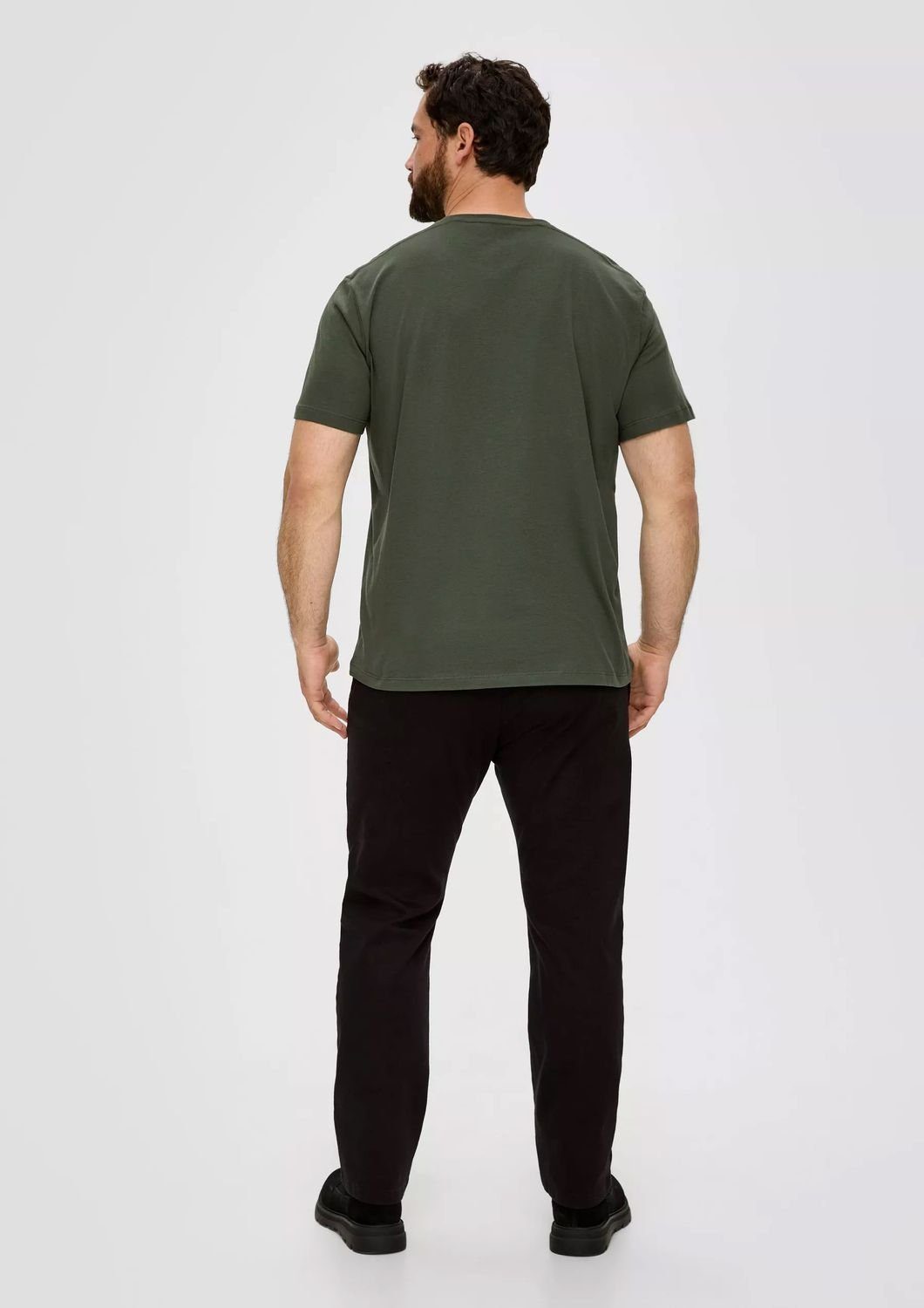 s.Oliver T-Shirt Rundhals, Big Pack kurzarm, Size (2-tlg) im Logo-Aufdruck, 2er