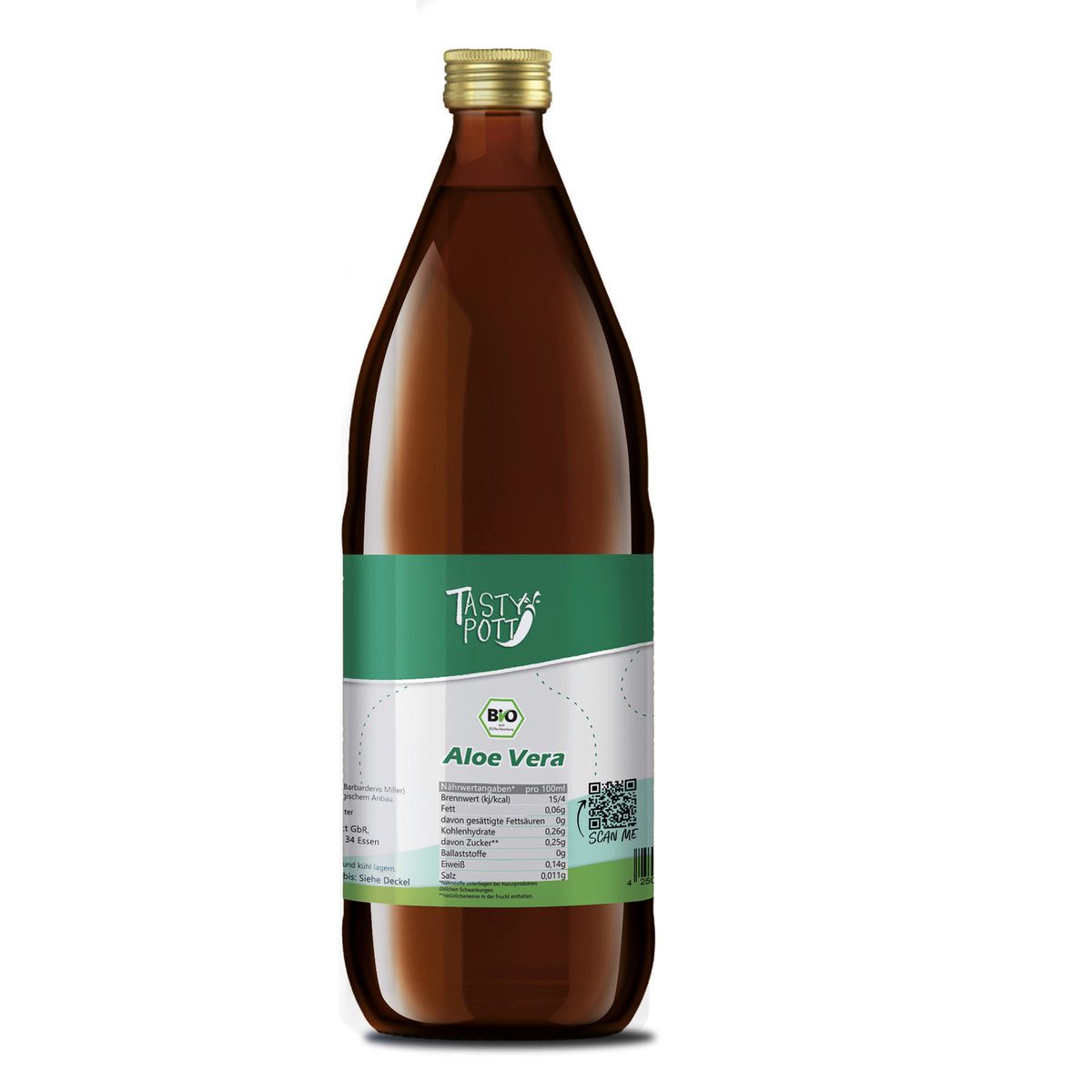 Tasty Tasty Pott Bio Aloe Vera Direktsaft 1L Flasche Flasche, 1 er 1000 ml