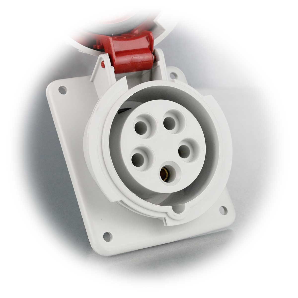 IDE CEE-Kupplung CEE-Einbausteckdose IP67, 16A rot Steckdose
