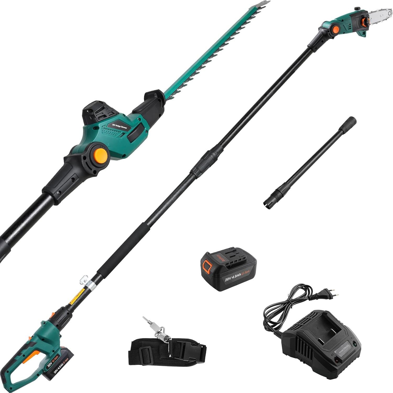TLGREEN Akku-Heckenschere,2-in-1 Hochentaster Heckenschere, bis 3,00 günstig online kaufen