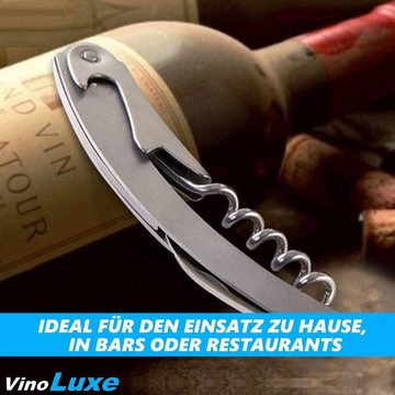 MAVURA Korkenzieher VinoLuxe Premium Edelstahl Kellnermesser Korken Zieher Flaschenöffner, (Weinöffner Kapselschneider), Weinflaschenöffner Kellnerbesteck Sommeliermesser