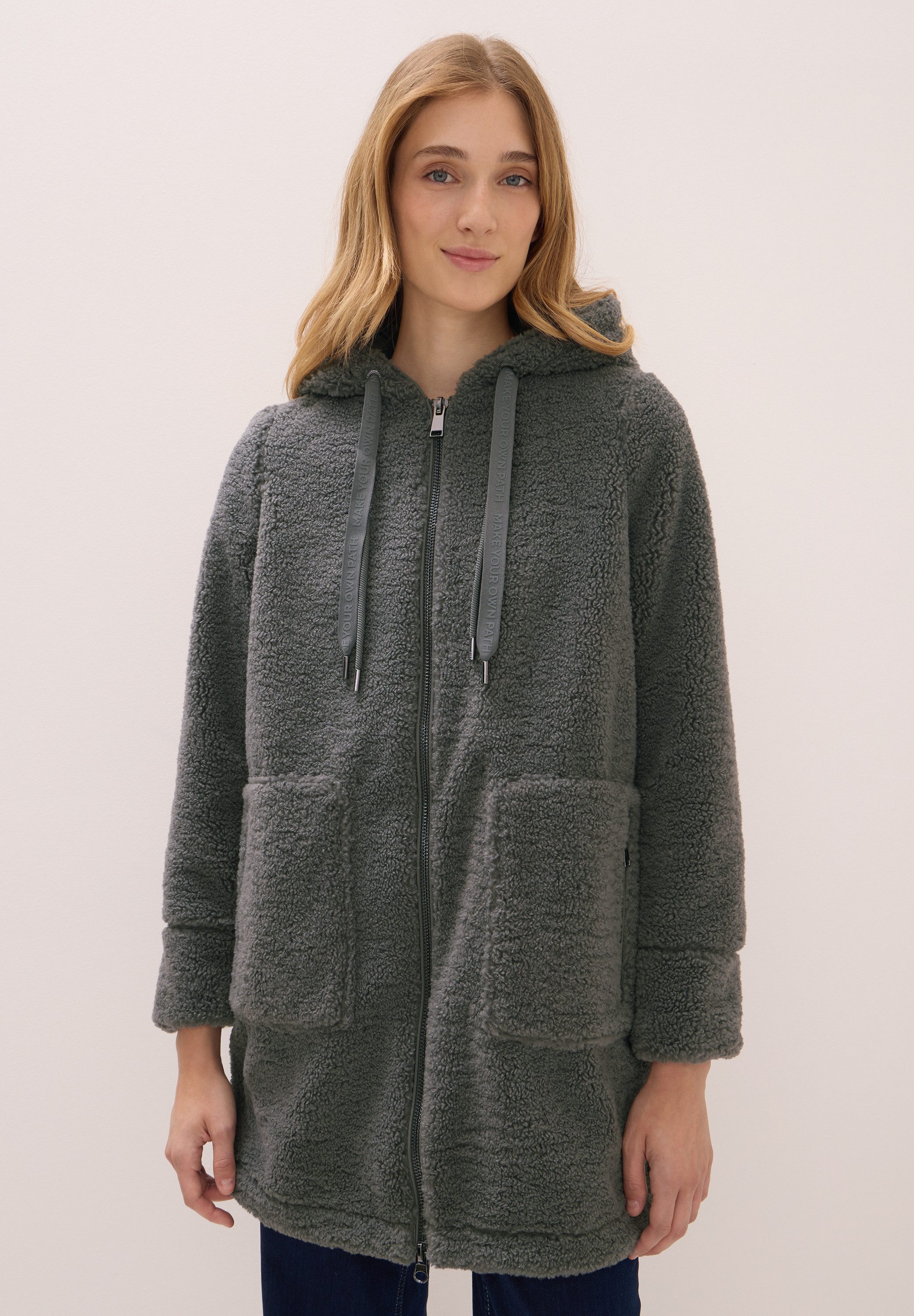 CECIL Fellimitatmantel mit Teddy-Futter und Teddy-Kapuze günstig online kaufen