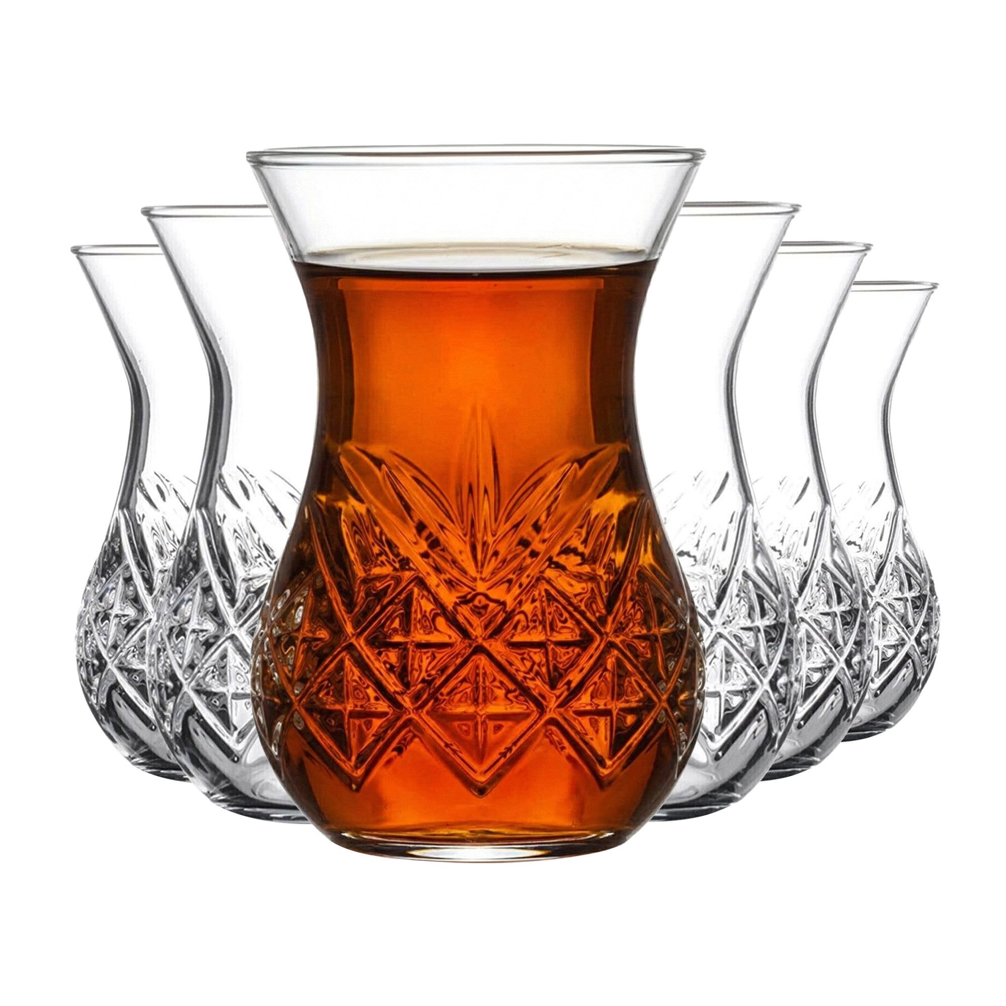 Pasabahce Gläser-Set Timeless Teegläser-Set, 6-tlg., Glas, 6er Set, 170ml, ideal für Familie, Gäste oder Gastronomiebetrieb