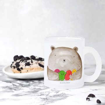 Mr. & Mrs. Panda Teeglas Bär Gefühl - Transparent - Geschenk, Teeglas, Tasse, Teddy, Durchgedr, Premium Glas, Liebevolles Design