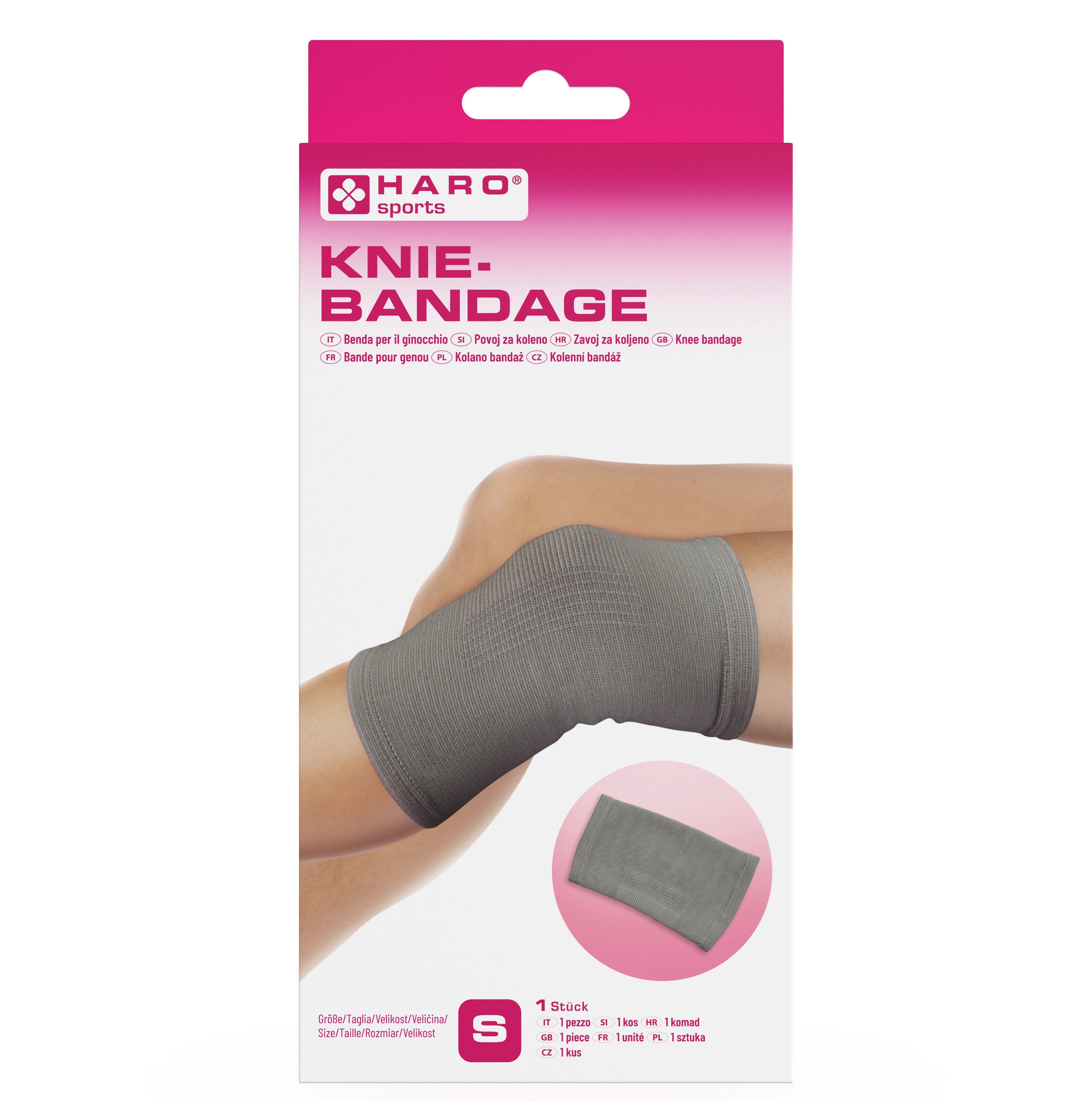 HARO-MC Kniebandage Haro sports Knie-Bandage für Sport, Alltag, für Damen und Herren, stabilisierend