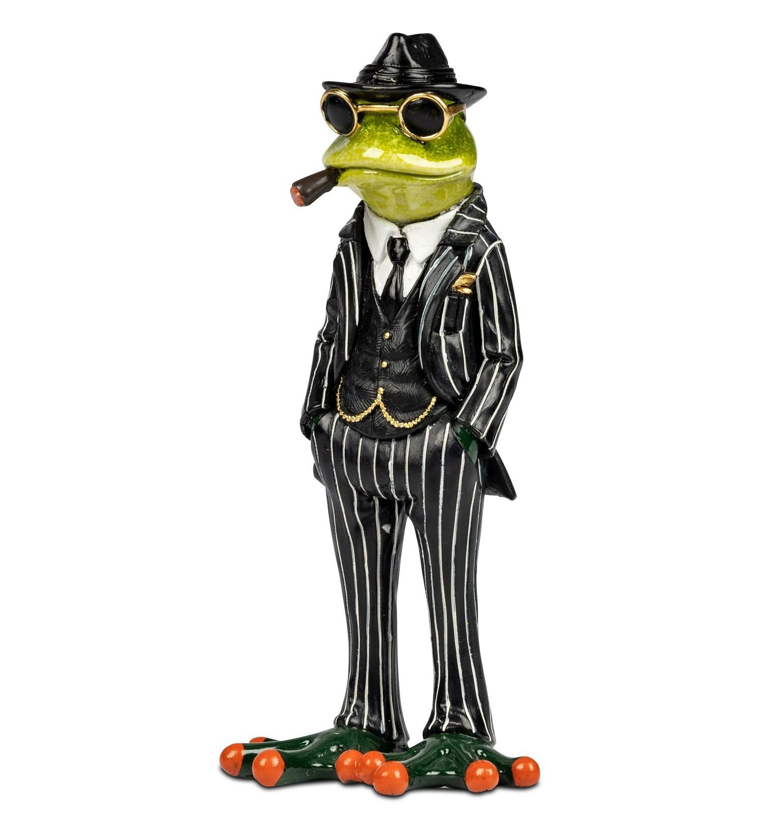 formano Sammelfigur Boss Frosch im Anzug Handbemalt aus Polyresin 17 cm Froschhausen