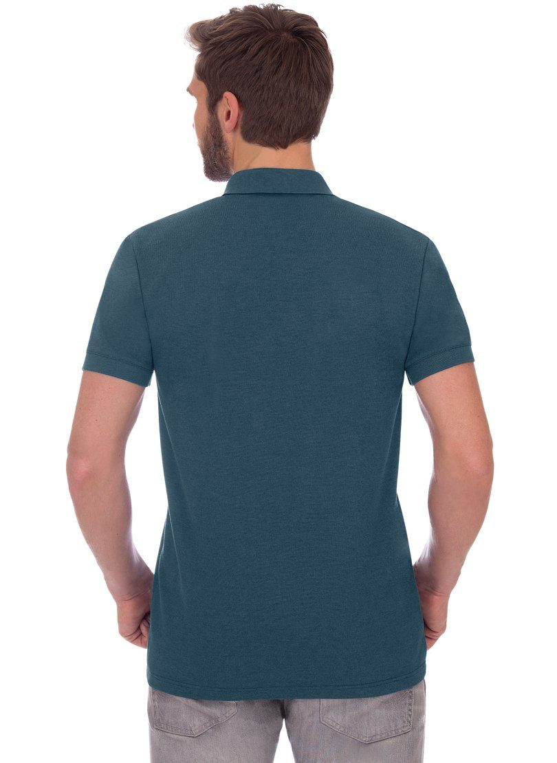 Fit Slim aus jeans-melange Trigema DELUXE-Piqué Poloshirt Poloshirt TRIGEMA
