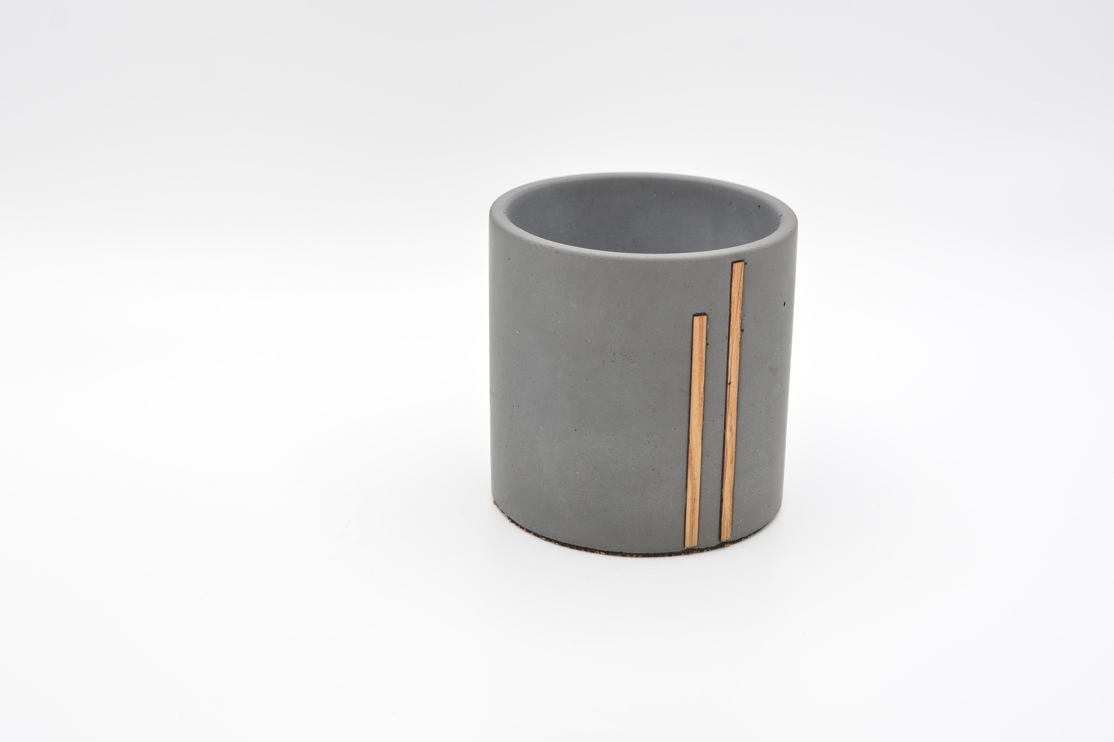 Bannik Blumentopf aus Beton und Holz, günstig online kaufen