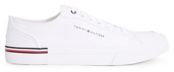 Tommy Hilfiger CORPORATE VULC CANVAS Sneaker mit Streifen an der Ferse, Freizeitschuh, Halbschuh, Schnürschuh