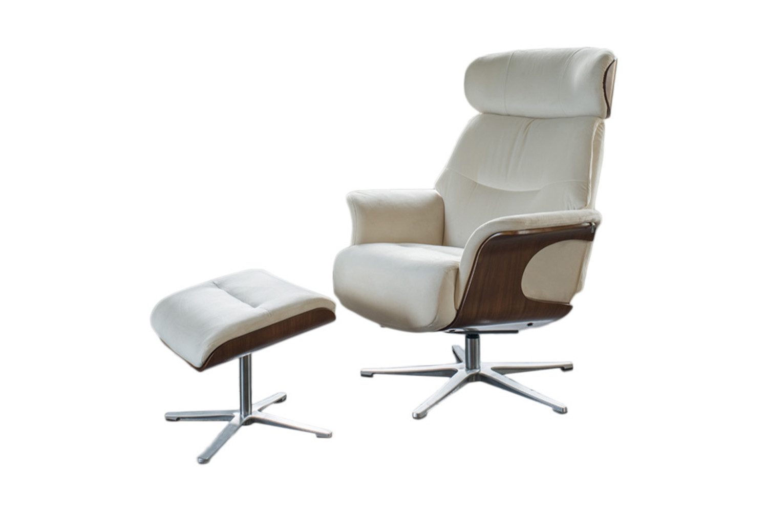KAWOLA Relaxsessel TOSAR Velvet cremeweiß - Drehbare Entspannung - Komfort, Sessel mit Hocker & verstellbarer Kopfstütze für pure Entspannung!. Reduzierter Preis € 899,00. Unverbindliche Preisempfehlung € 1.798,00
