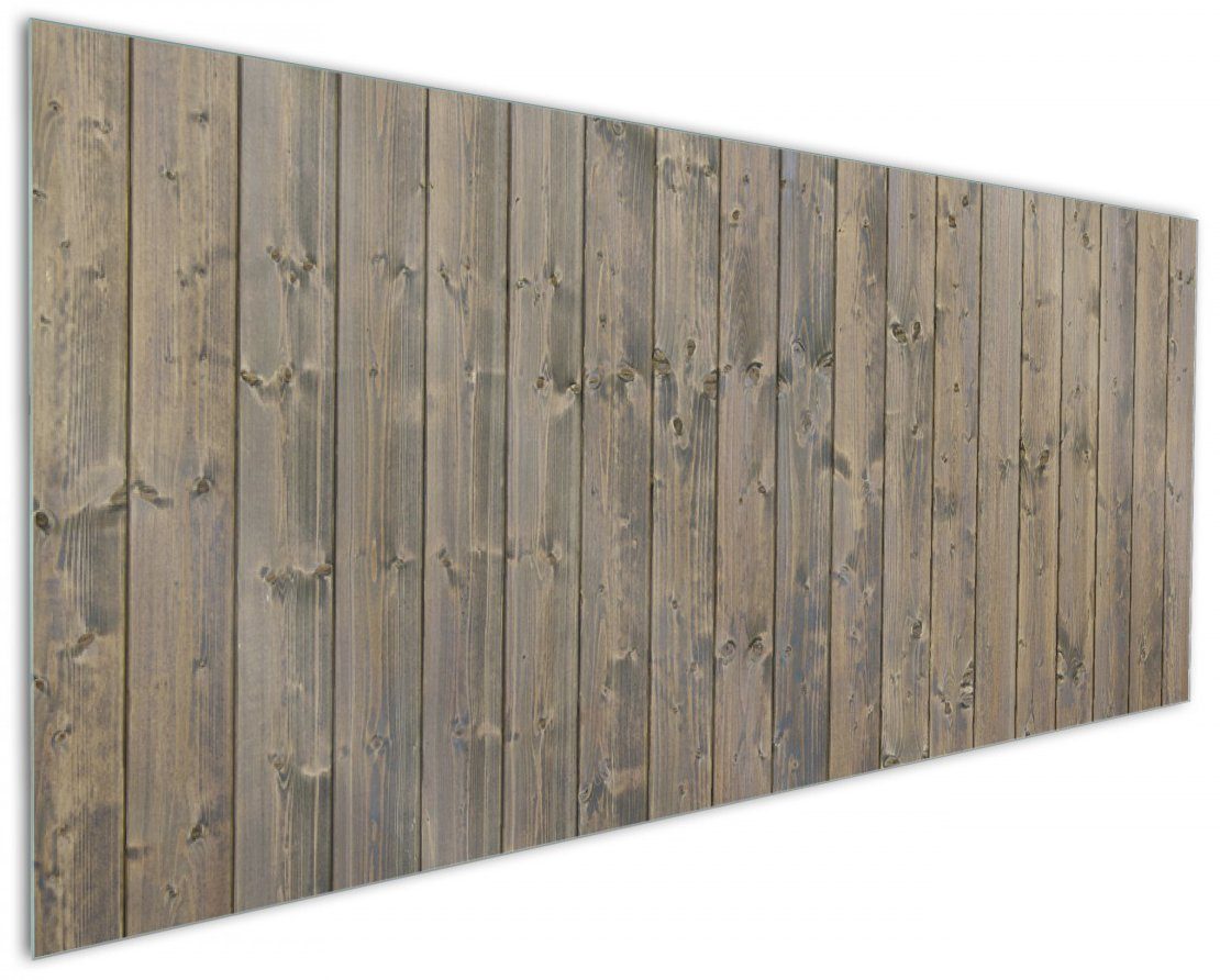 Wallario Küchenrückwand Holzpaneelen in grau braun - Holzmuster mit Maserung, (1-tlg)