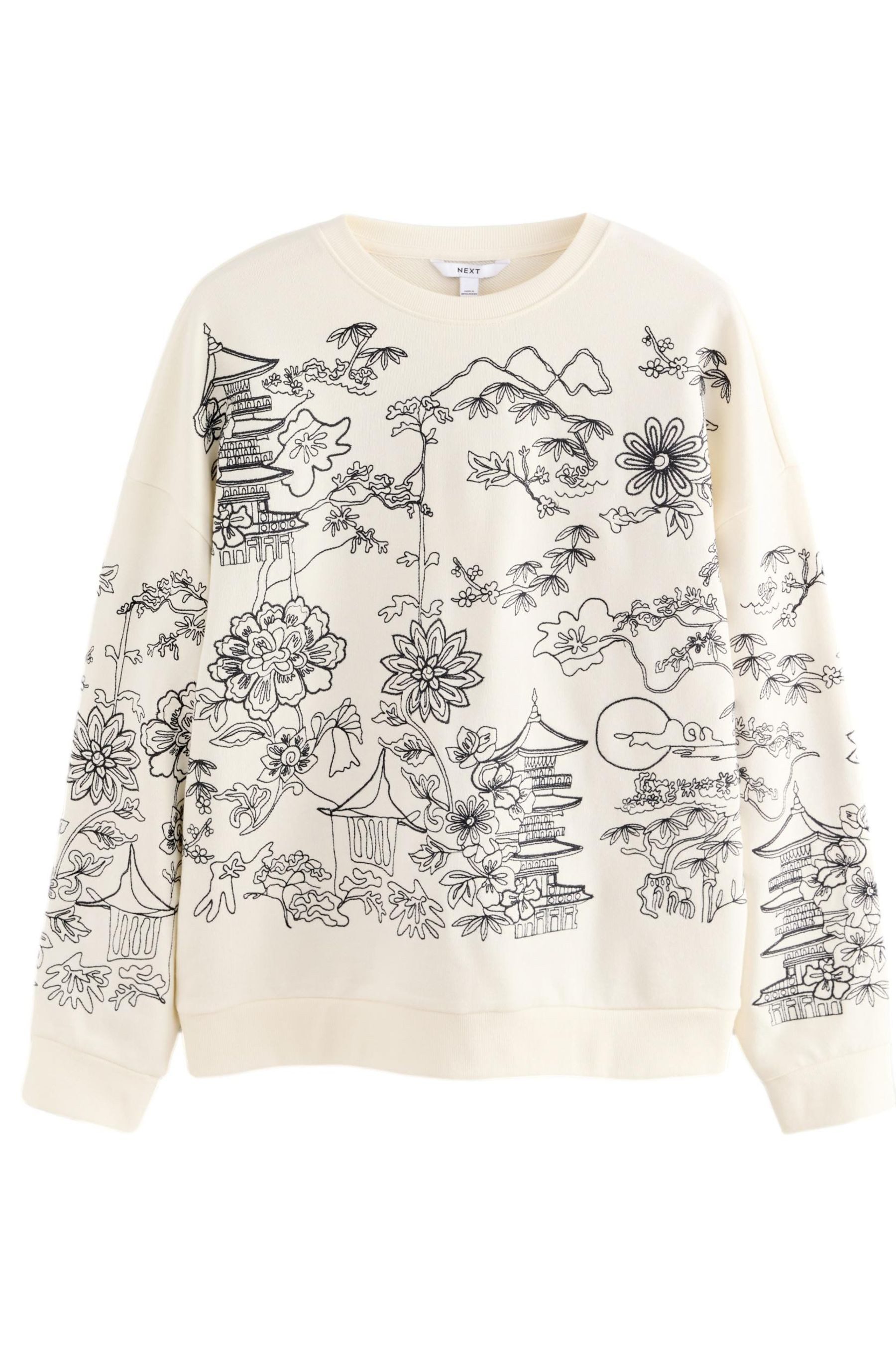 Next Sweater Premium Sweatshirt mit Grafik und Stickerei (1-tlg) günstig online kaufen