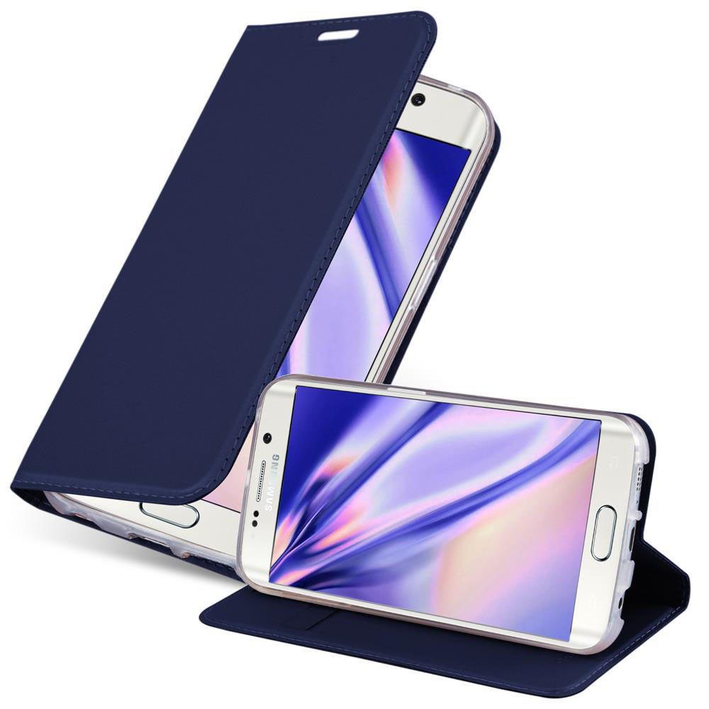 Cadorabo Handyhülle für Samsung Galaxy S6 EDGE Hülle Samsung Galaxy S6 EDGE, Schutzhülle Hülle mit Standfunktion, Magnetverschluss und Kartenfach