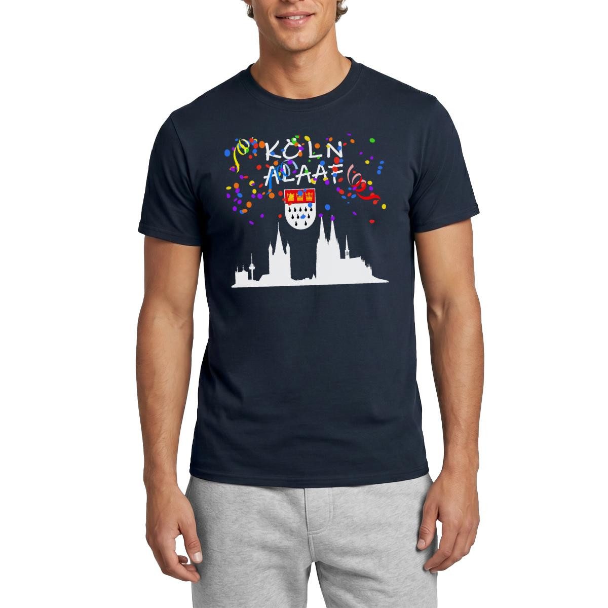 Spreadshirt T-Shirt Kölle Alaaf Karneval Fasching Köln Kölner Dom Männer T-Shirt (1-tlg)