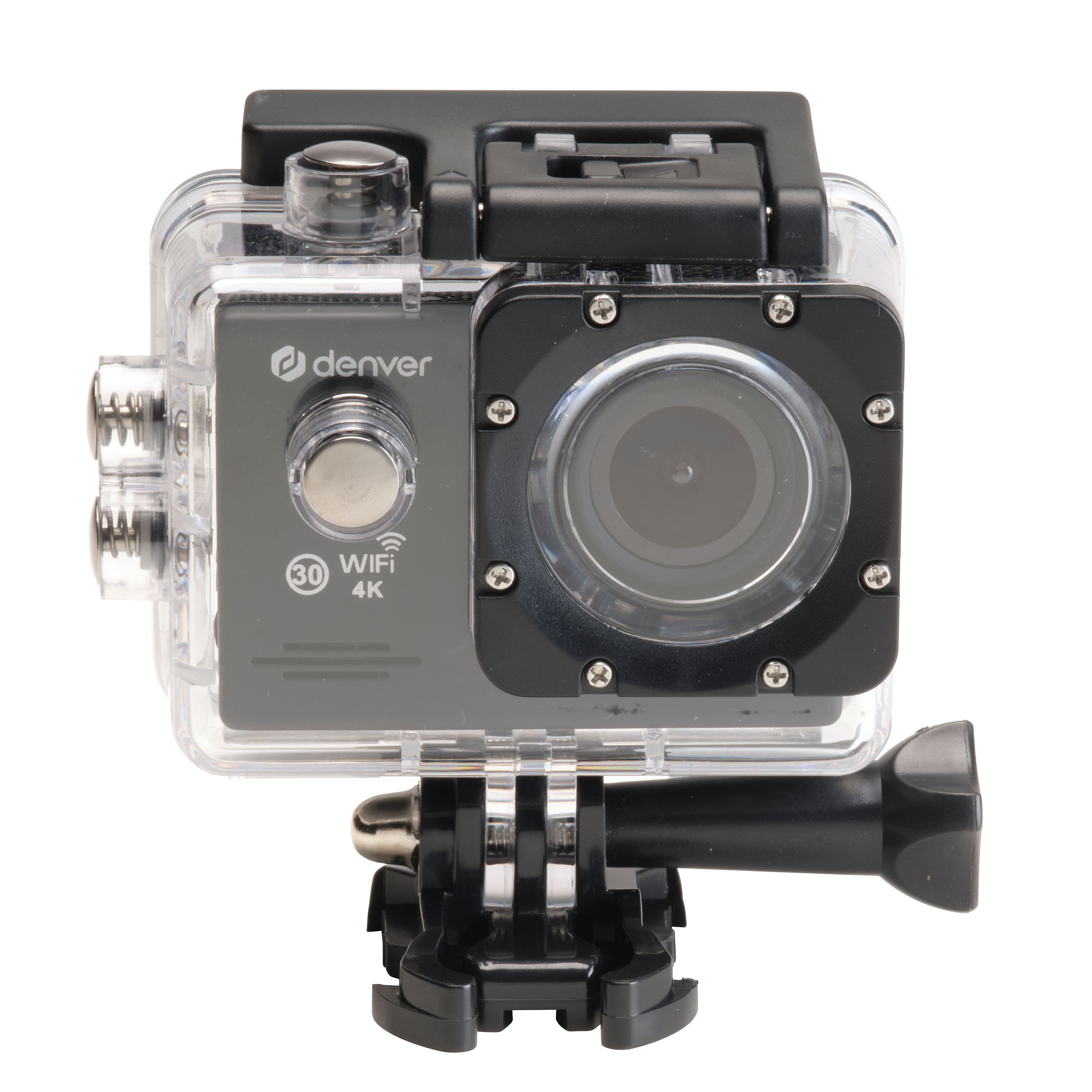 Denver ACK-8064 Action Cam (4K Ultra HD, 1x ACK-8064 Actioncam mit Equipment, 4k UltraHD, eingebautes Mikrofon)