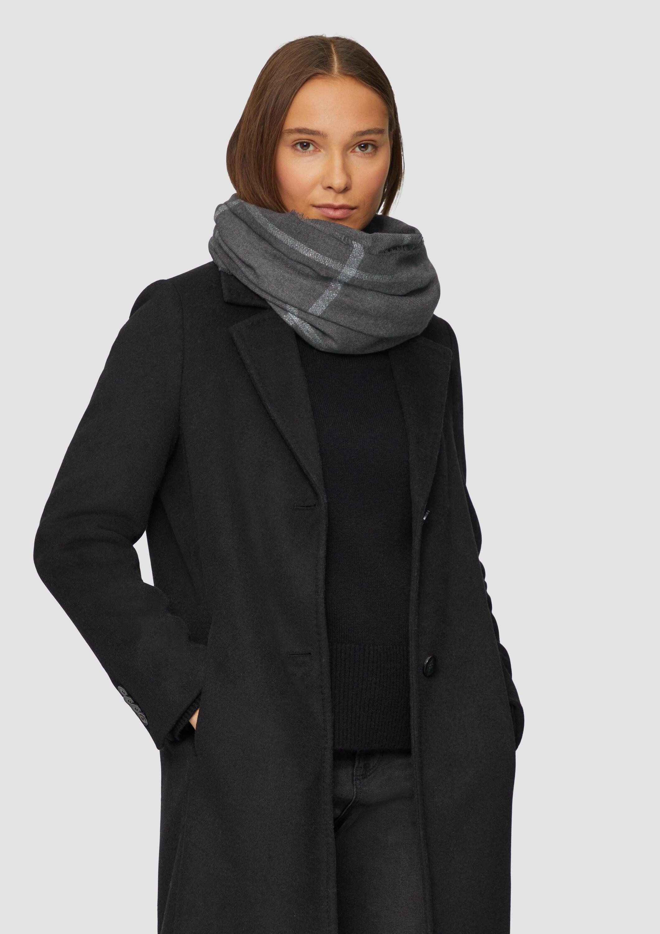 s.Oliver Loop Snood, Loop-Schal mit Karos und Streifen