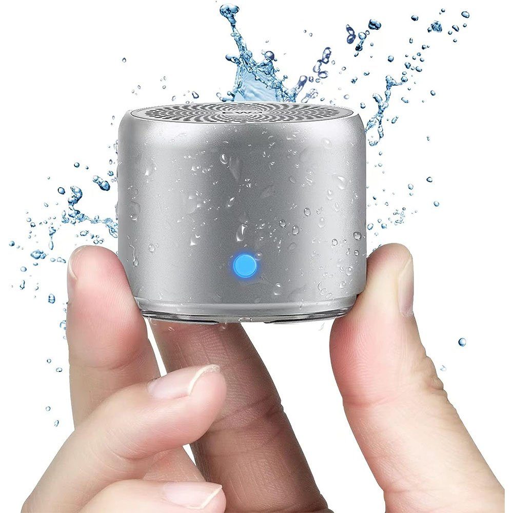 TUABUR Mini-Wireless-Bluetooth-Lautsprecher im Kofferpaket Bluetooth-Lautsprecher grau