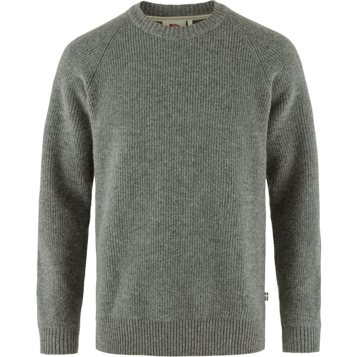 Fjällräven Sweatshirt övik Rib Sweater M Stilvoller Herrenpullover aus rückverfolgbarer Wolle mit