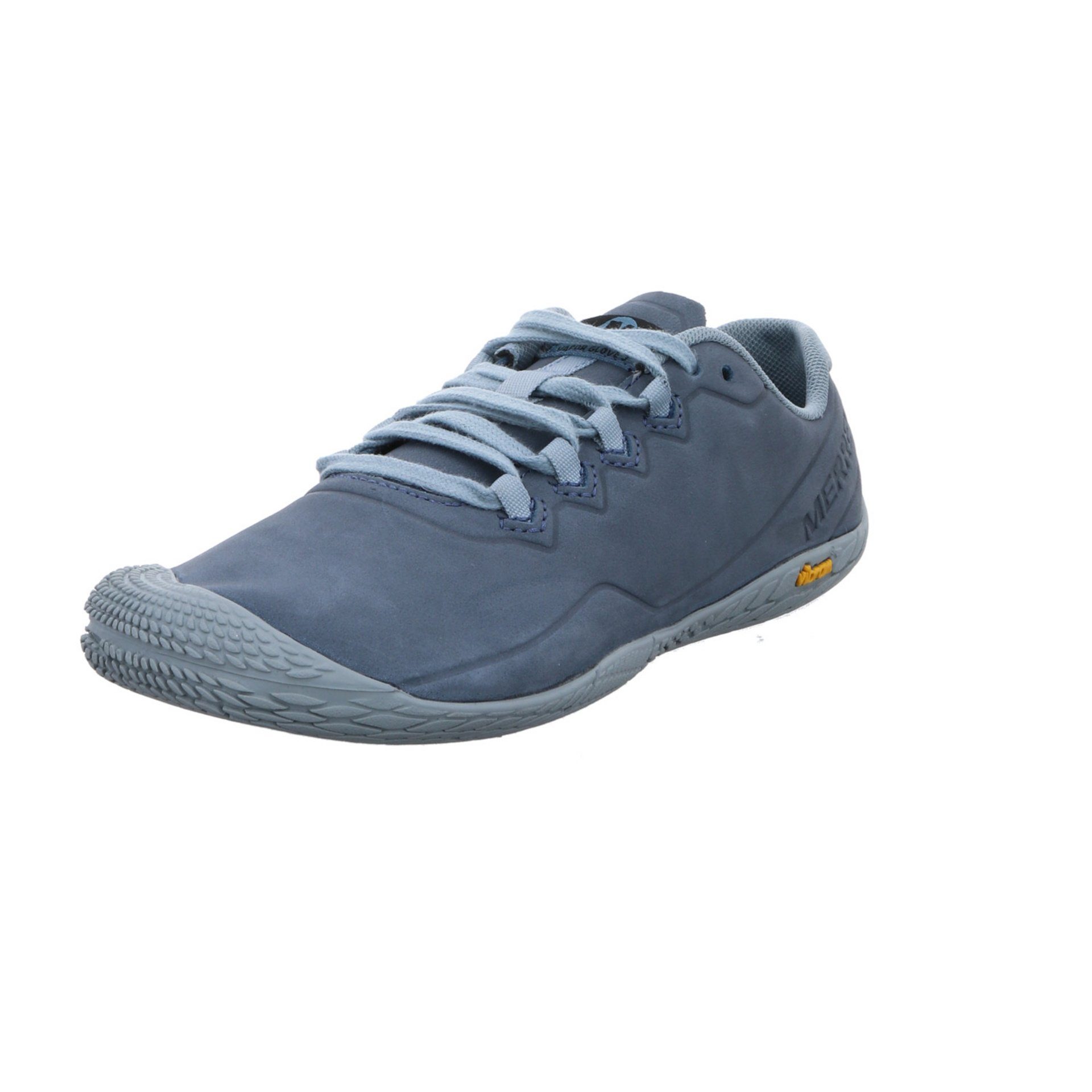 Merrell Damen Laufschuhe Vapor Glove Luna LTR Barfußschuhe Barfußschuh Nubukleder stonewash blau türkis