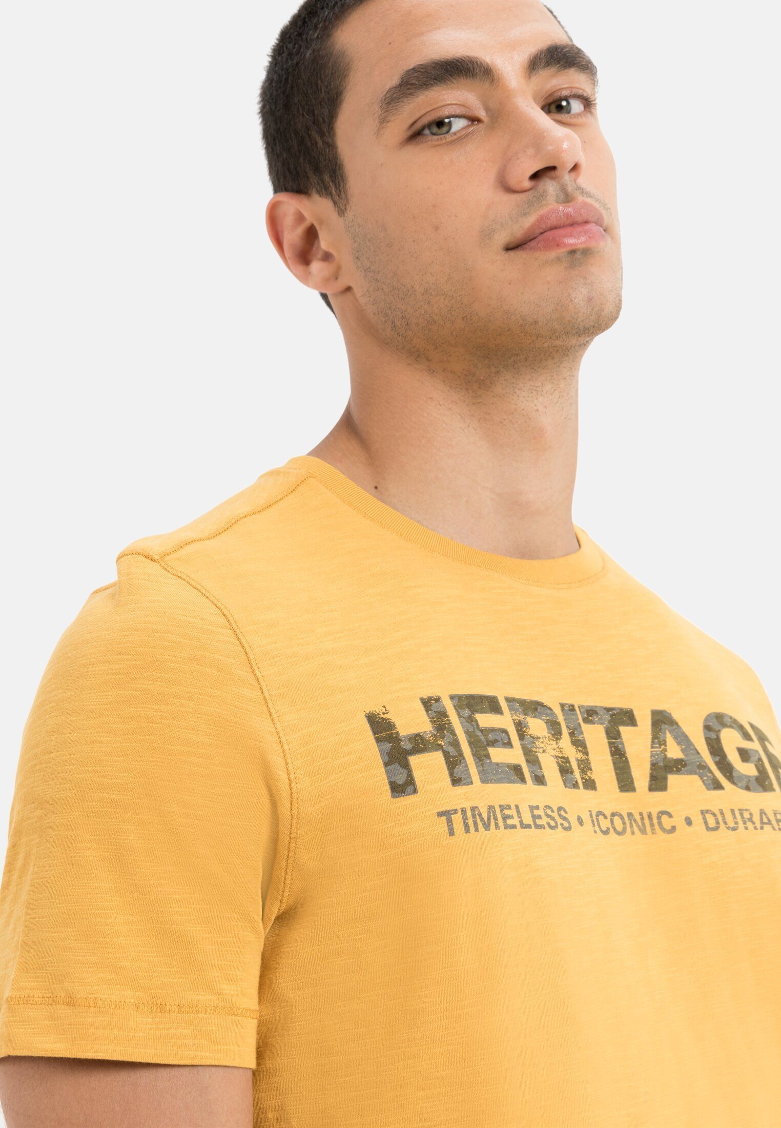 active Bio-Baumwolle T-Shirt camel Gelb aus