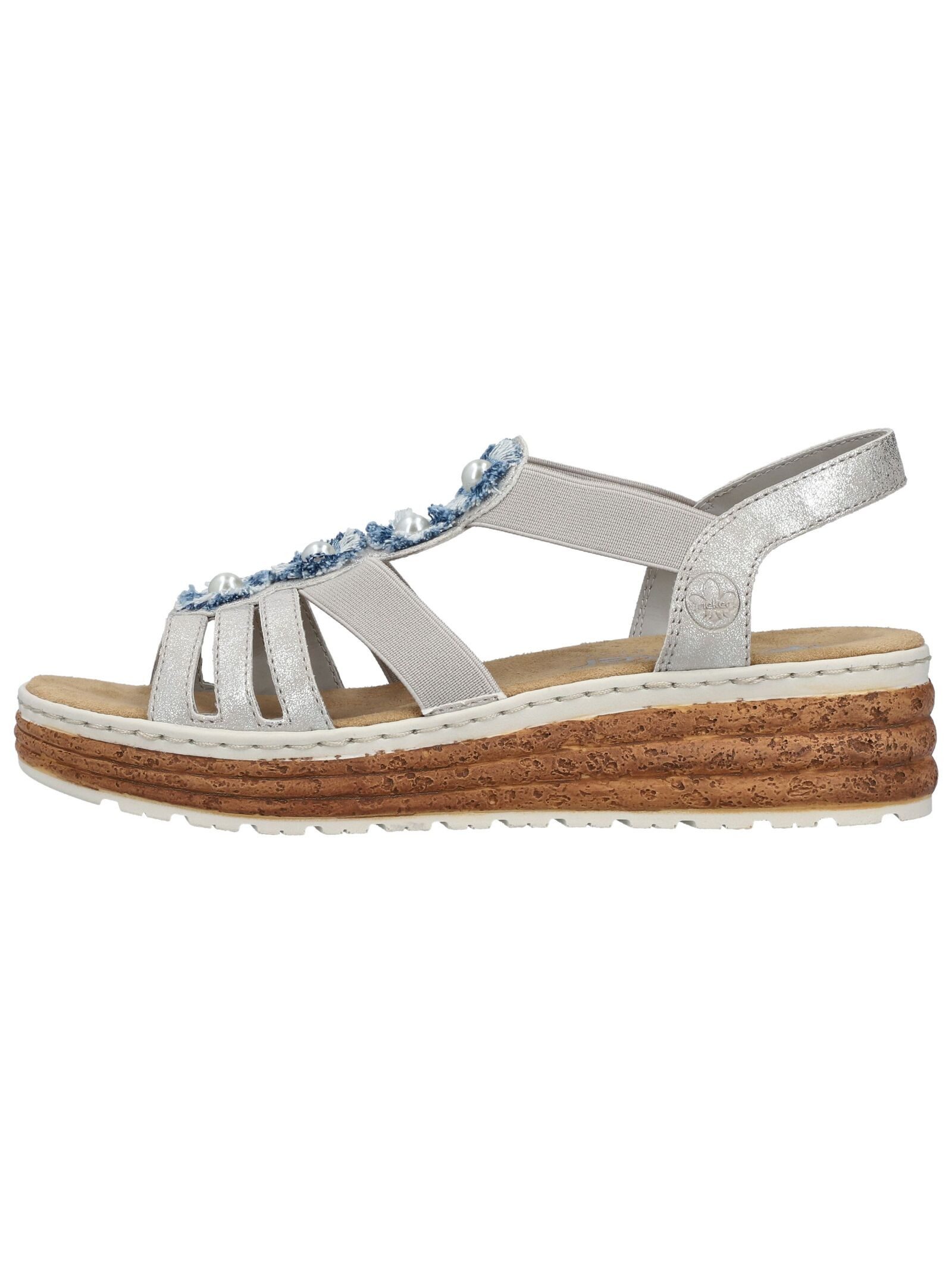 Rieker Rieker Sandalen Lederimitat Keilsandalette