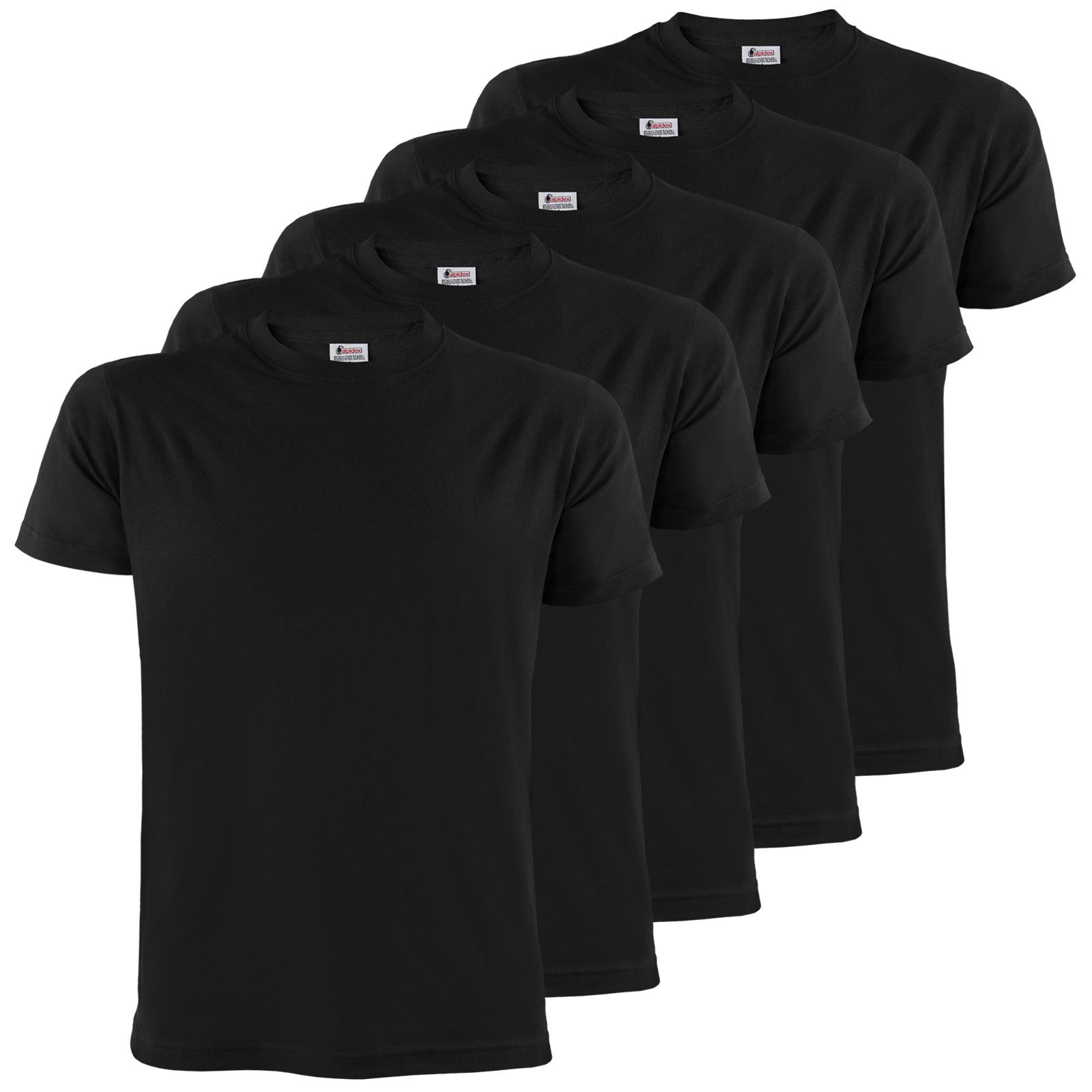 Rundhalsshirt ALPIDEX T-Shirts Herren 5er Set Rundhals – in vielen Farben & Größen