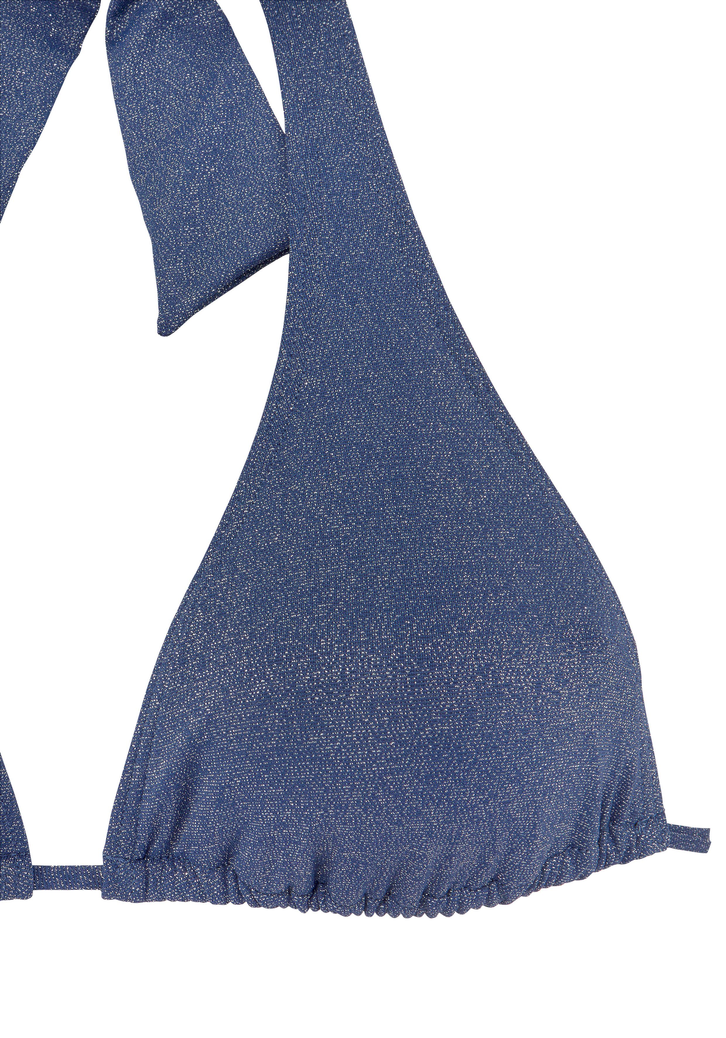 LASCANA Triangel-Bikini-Top Glitter, mit tollem Glitzereffekt