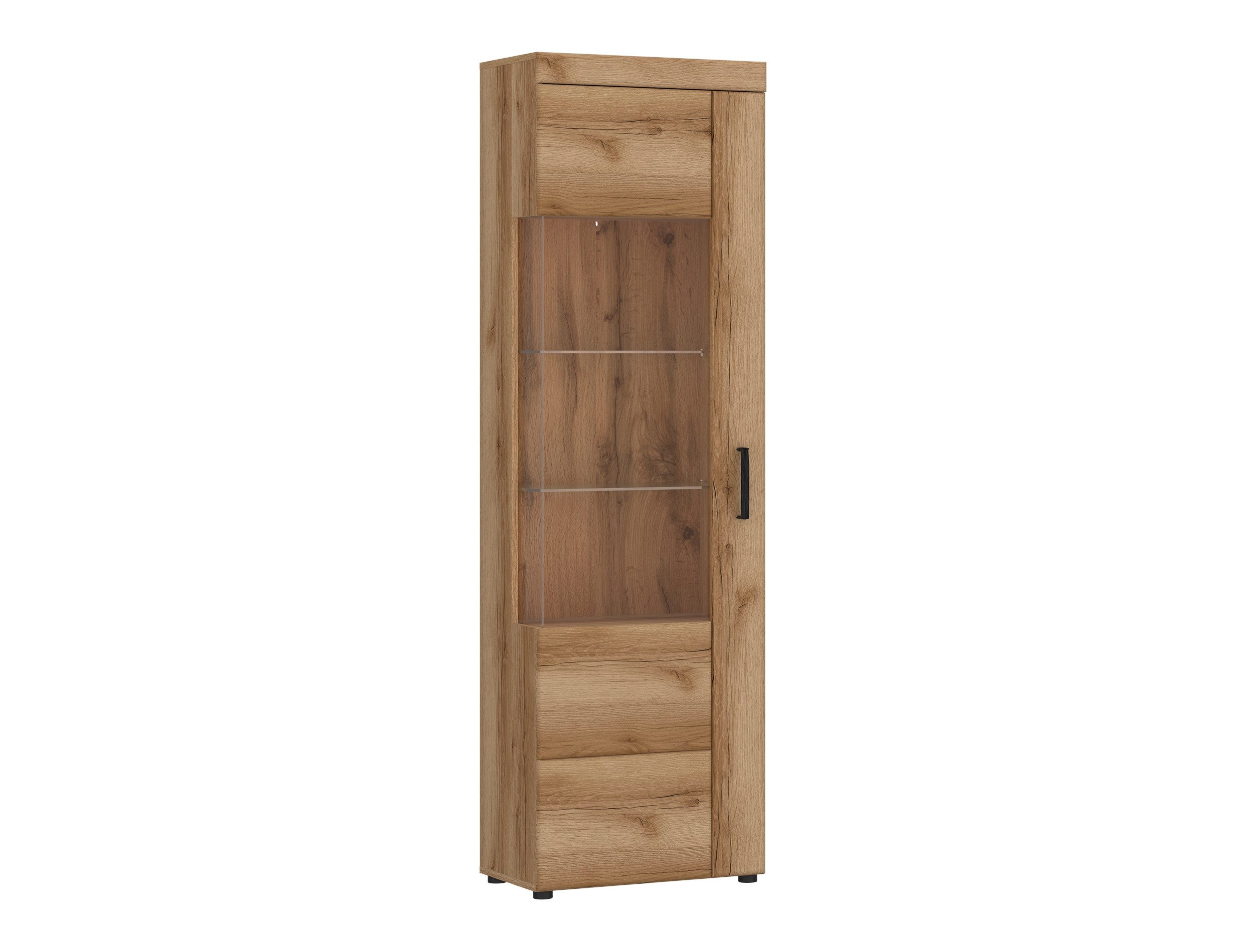 freiraum Glasvitrine CORTINA in Grandson Eiche Dekor - 58x195x37,4 (BxHxT)