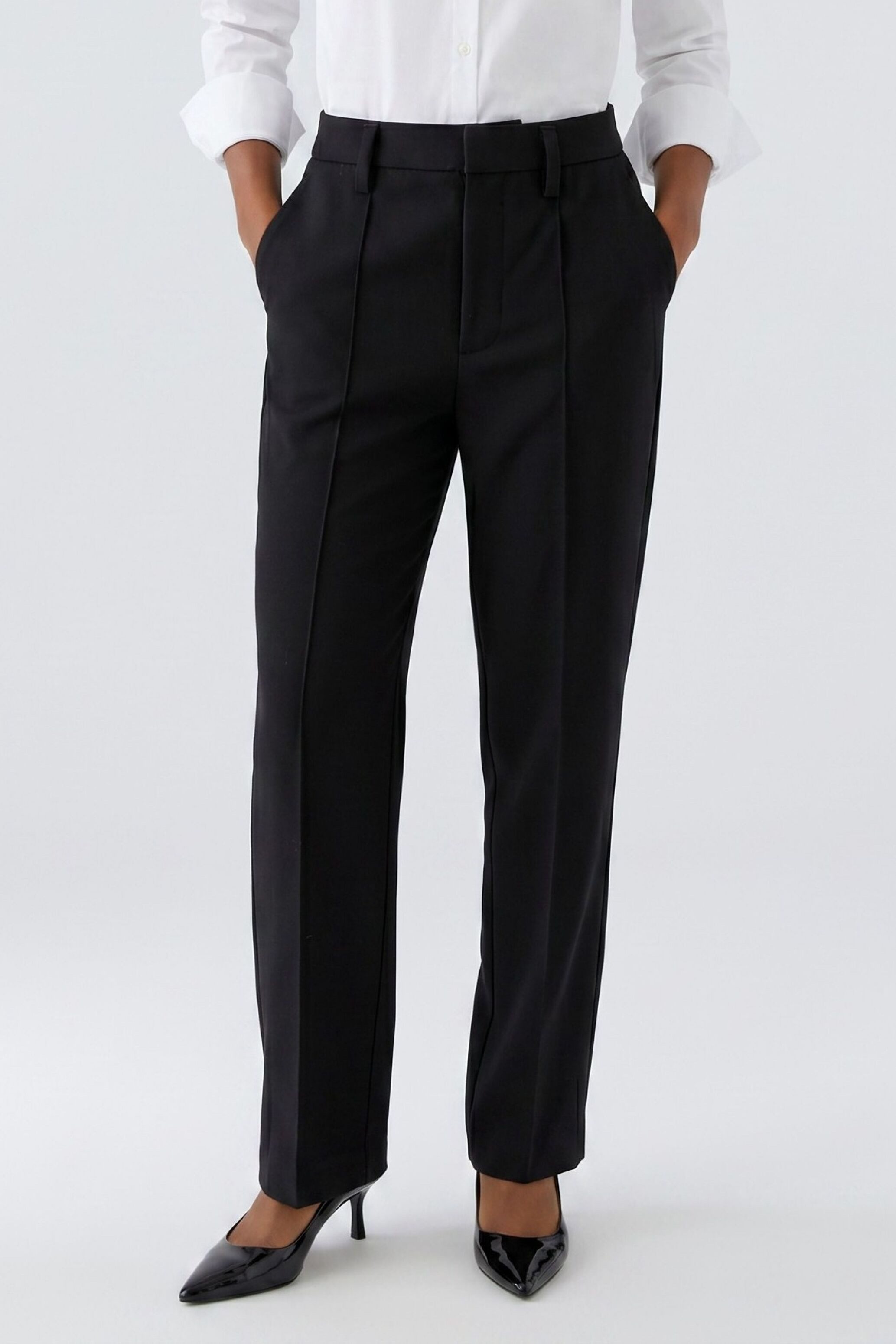 Oui Stoffhose Slim Fit