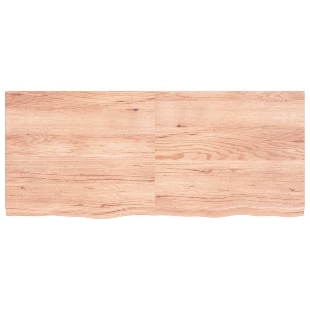 furnicato Tischplatte Hellbraun 140x60x(2-4)cm Massivholz Eiche Behandelt