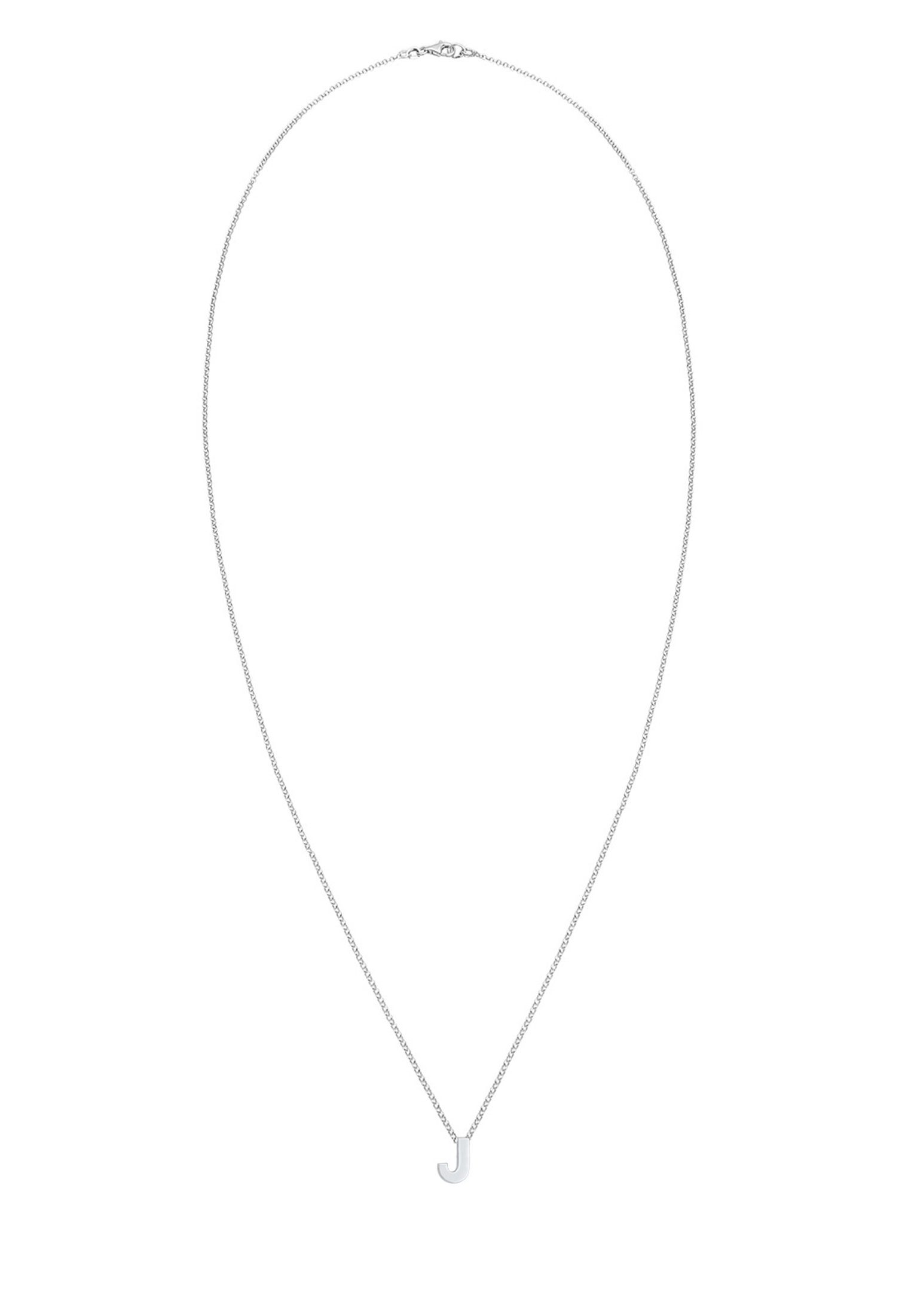Elli Kette mit Anhänger Buchstabe J Initialen 925 Sterling Silber, Buchstabe