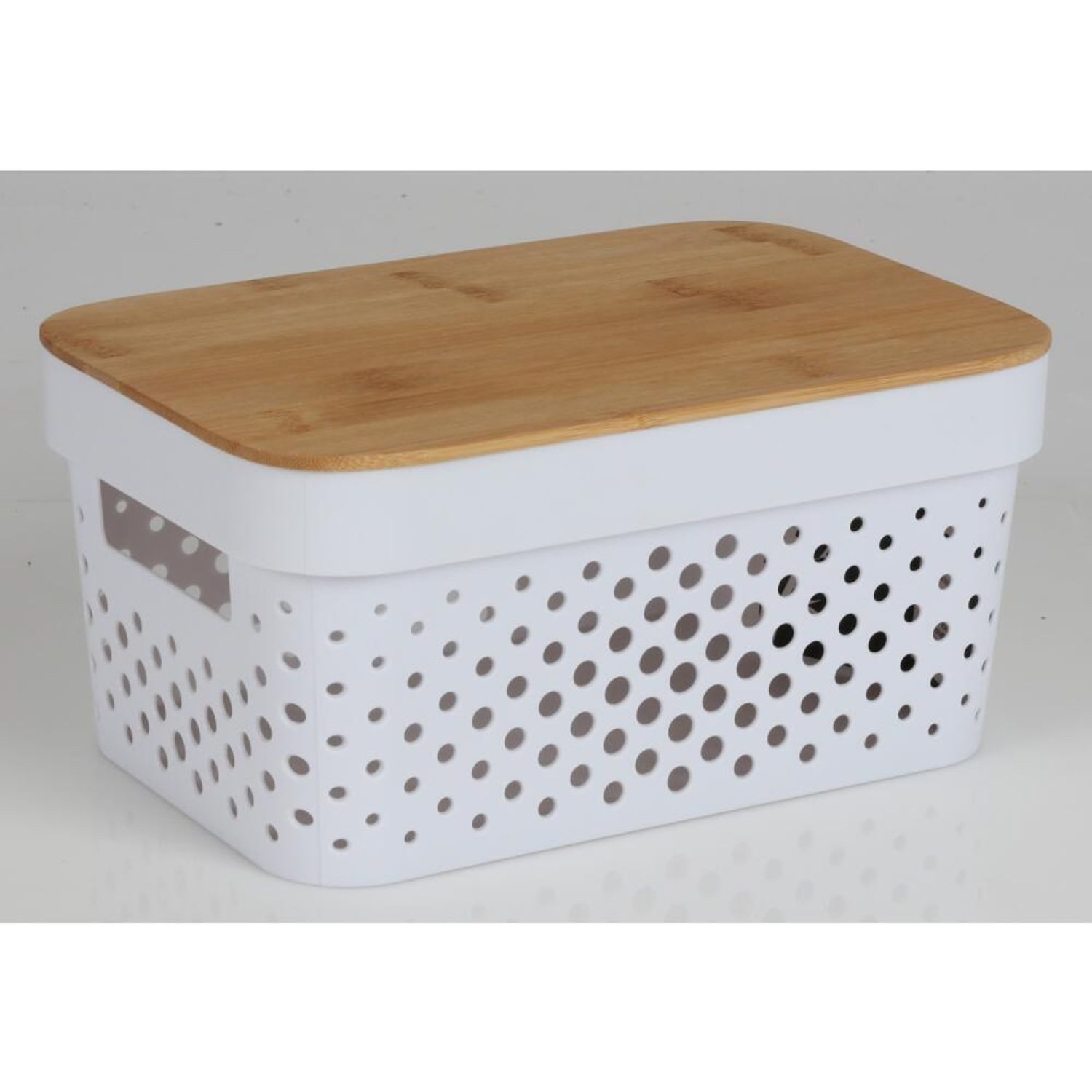 Aufbewahrungsbox Aufbewahrungskorb 4,5L Bambusdeckel Allzweckbox Ordnungsbox Schrankbox