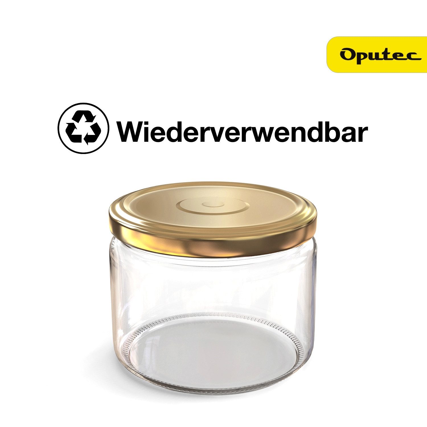 Oputec Einmachglas 100x Schraubdeckel TO82 Gold - Twist Off Ersatzdeckel f. Einmachgläser, Metall, (Spar-Set XL, 100x Ersatzdeckel Gold) – Bild 5 von 5