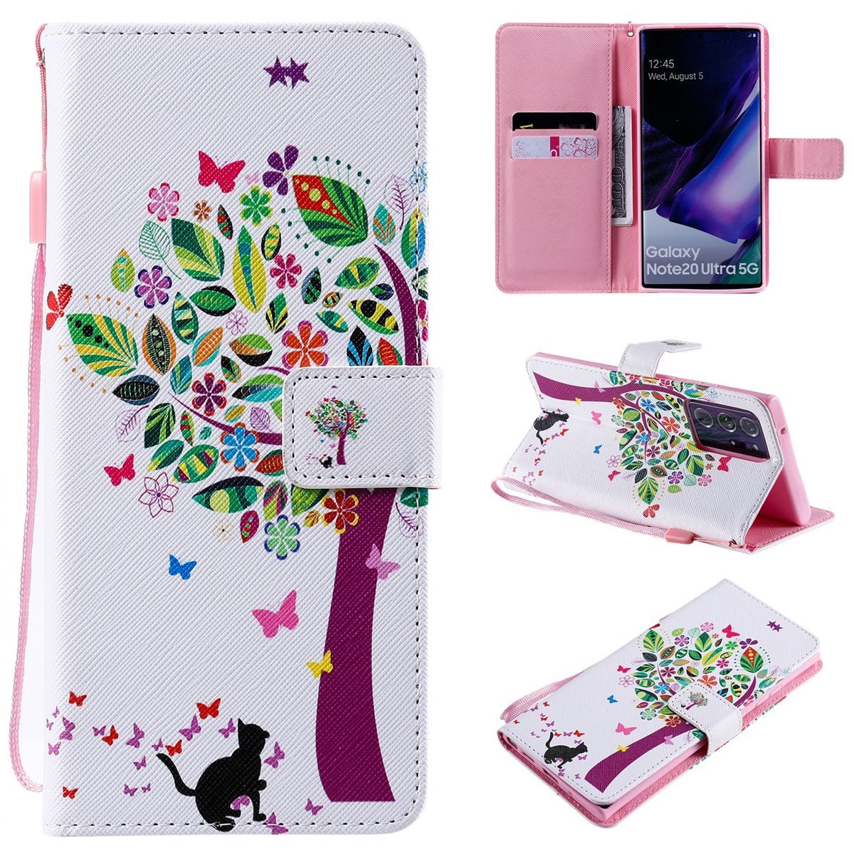 König Design Handyhülle Samsung Galaxy Note 20 Ultra, Schutzhülle Schutztasche Case Cover Etuis Wallet Klapptasche Bookstyle
