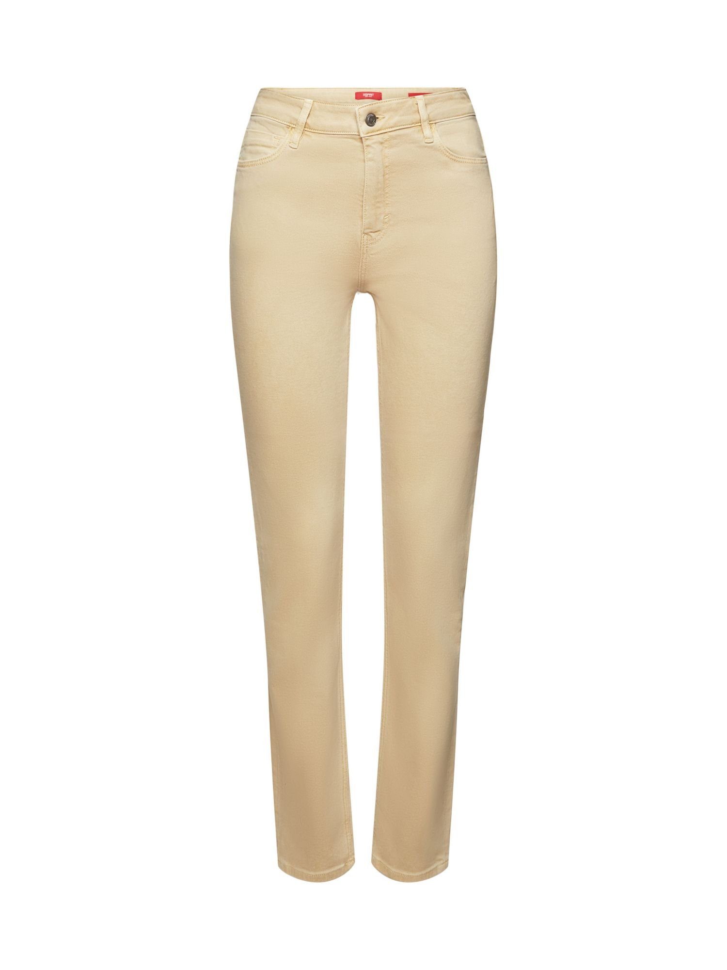 Esprit Slim-fit-Jeans Twillhose hohem Bund und Passform schmaler mit